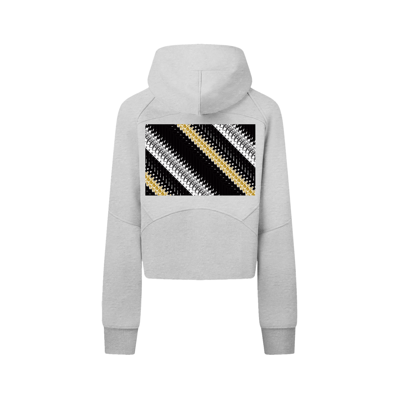 Js DupI, Cropped Zip-Through Hoodie