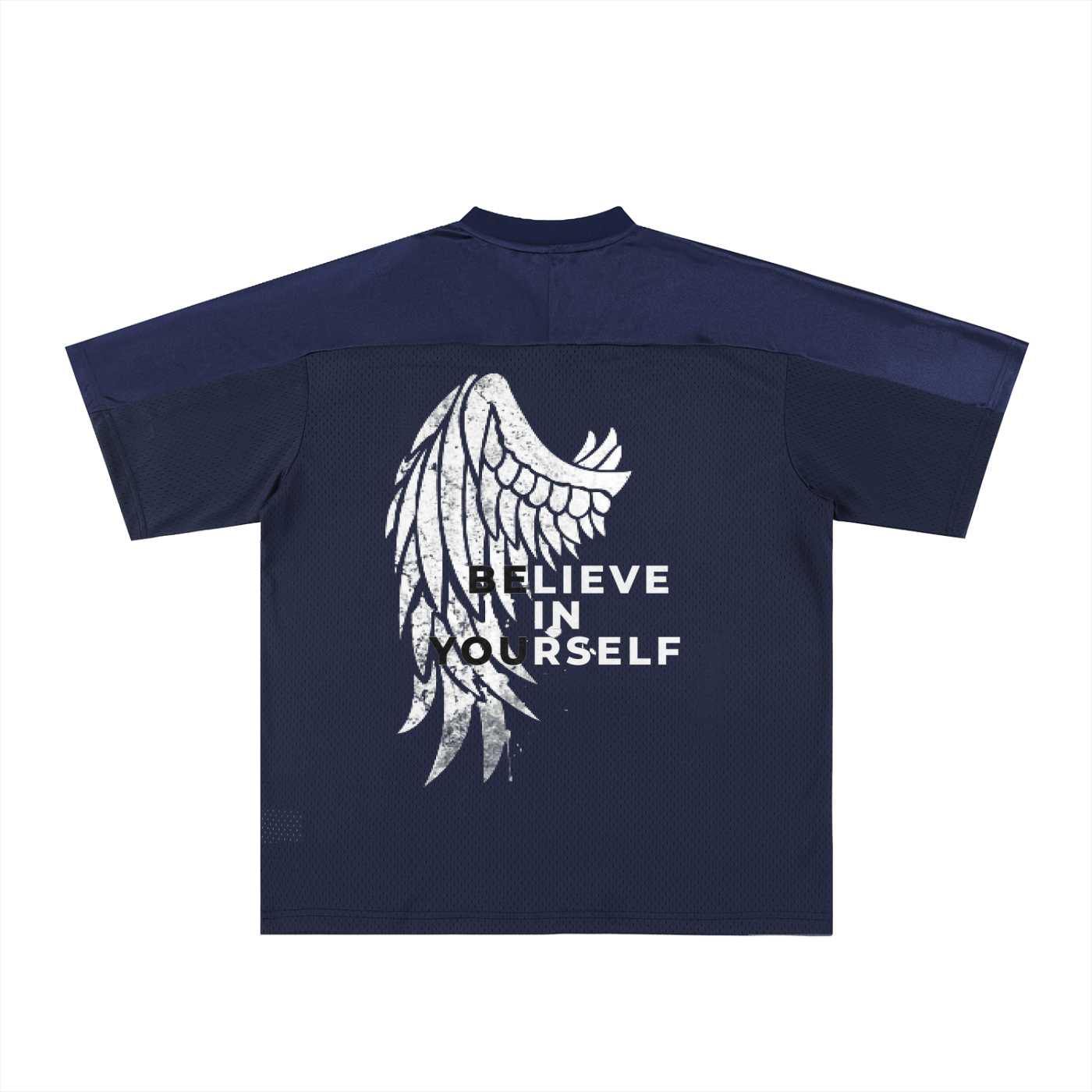 BeLiveInYourself, Oversized Mesh V-Neck Soccer Jersey