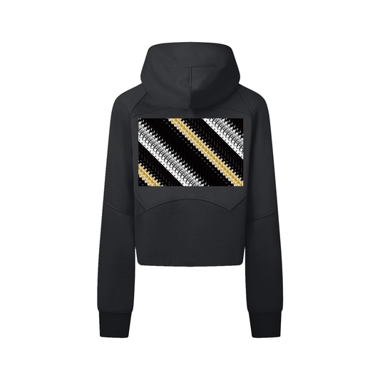 Js DupI, Cropped Zip-Through Hoodie
