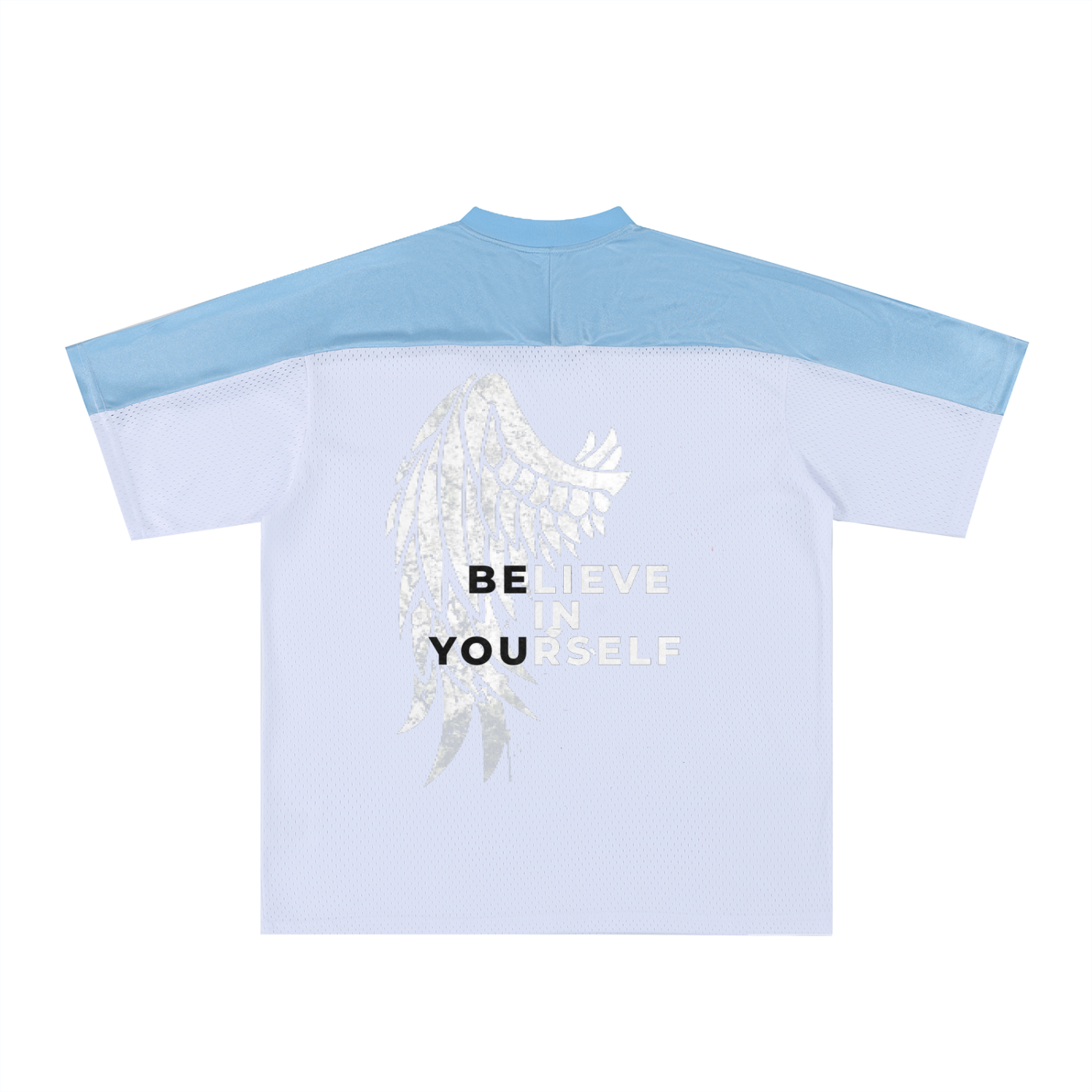 BeLiveInYourself, Oversized Mesh V-Neck Soccer Jersey