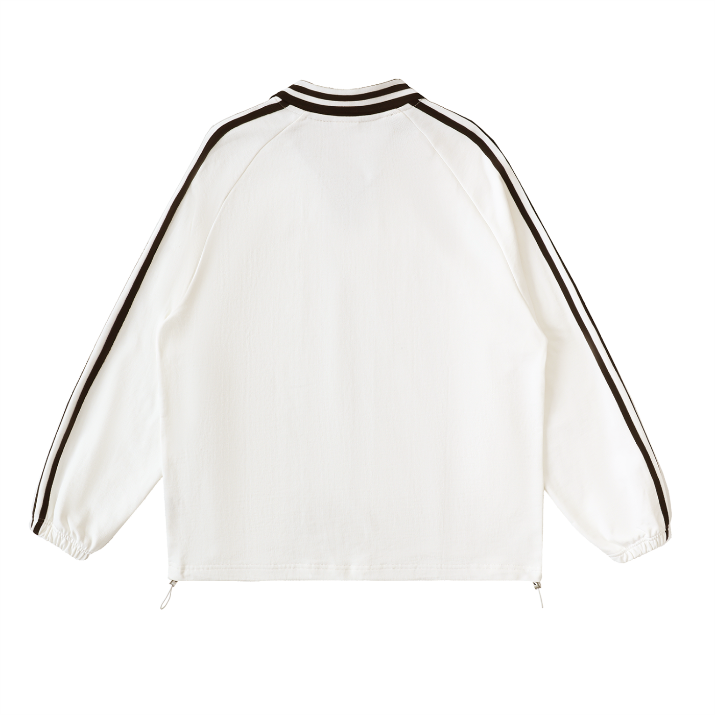 SaberMnt Contrast Striped Lapel Collar Sweatshirt