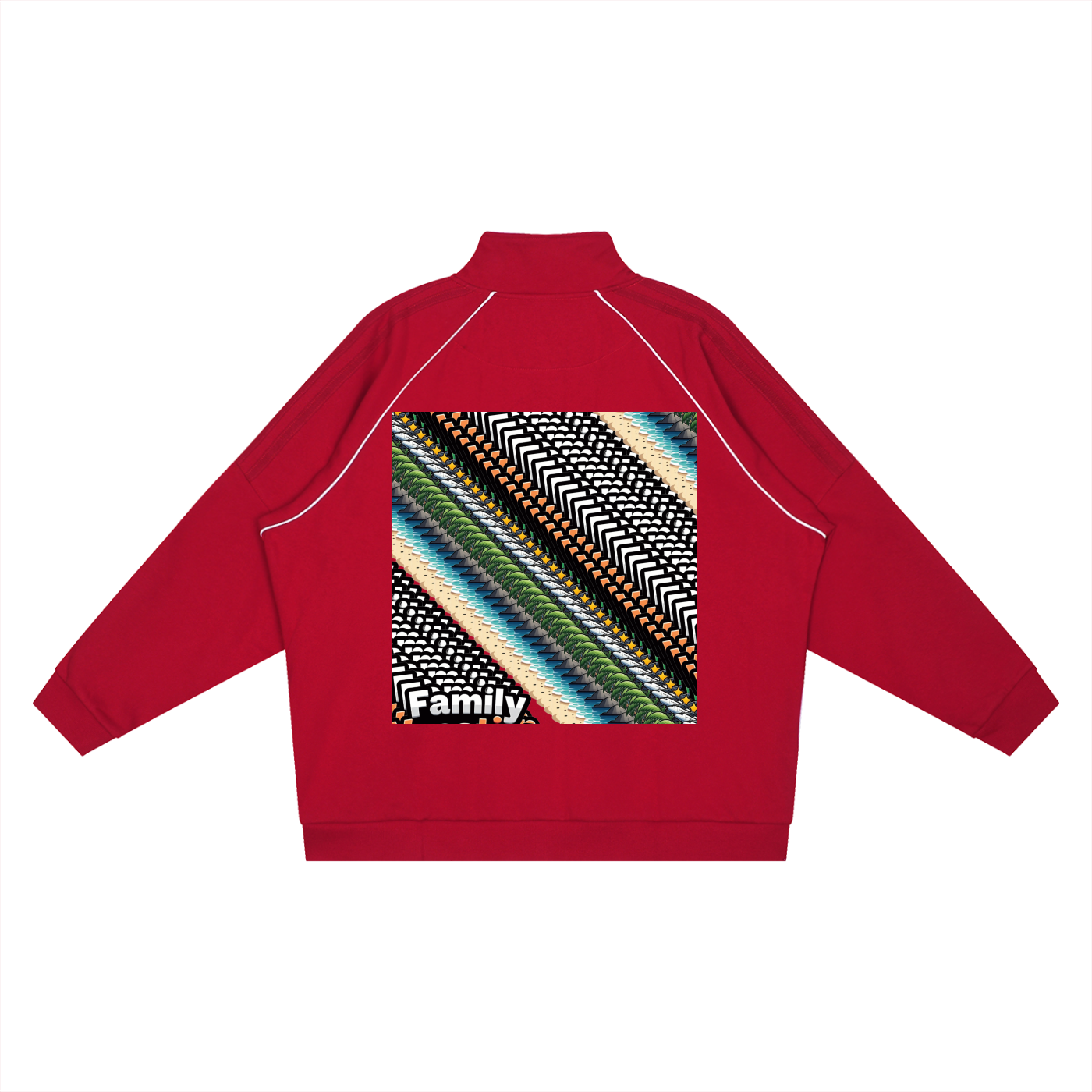 Family Vacation DupI, Reflection Striped Raglan Sleeve  Jacket