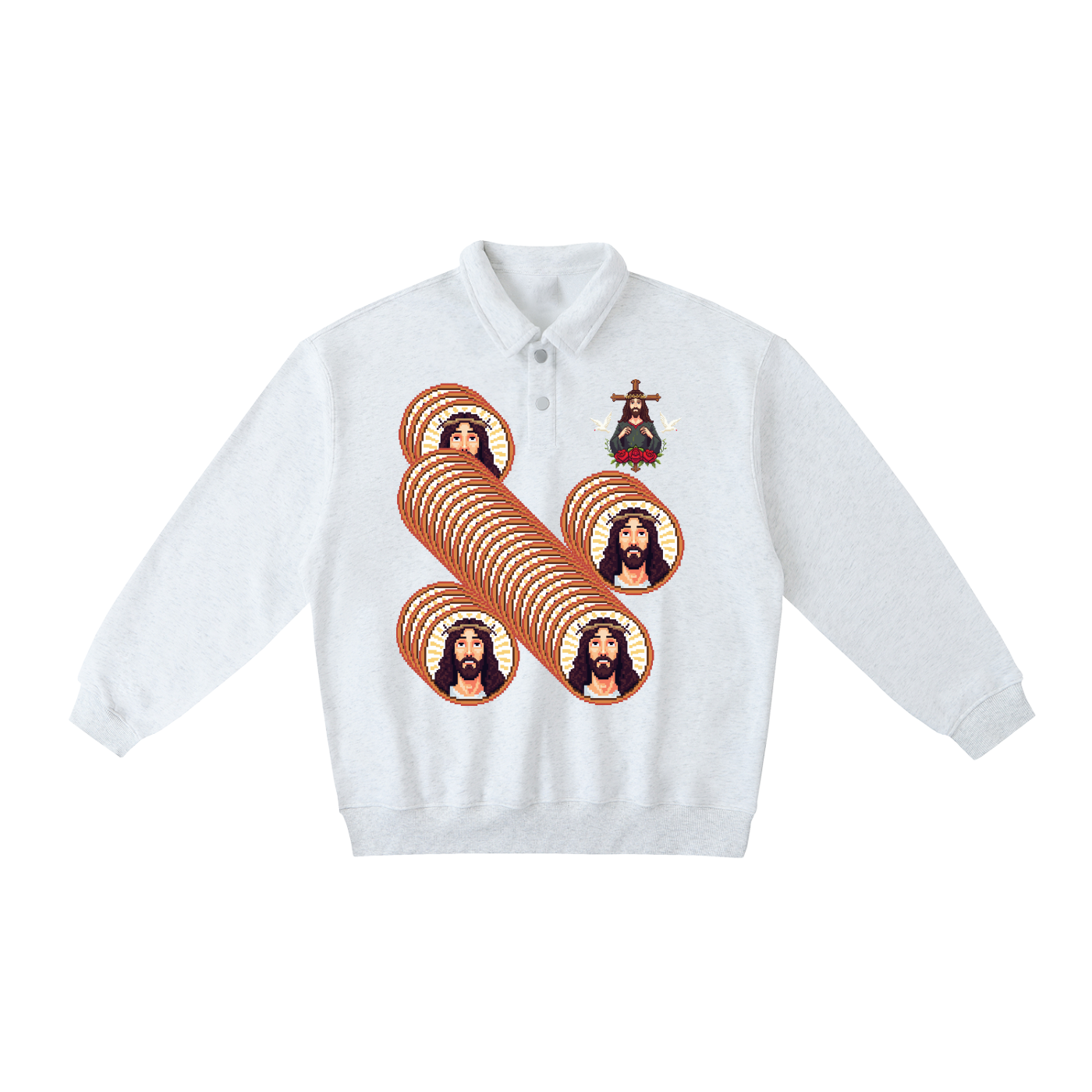 jscoin, Heavyweight Polo-Collar Sweatshirt