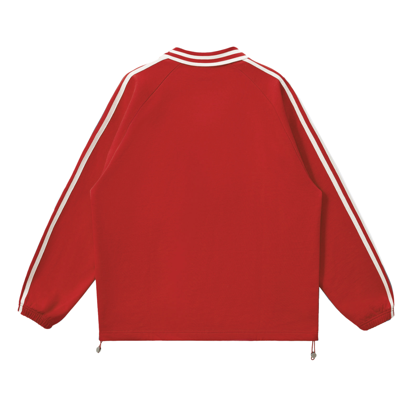 SaberMnt Contrast Striped Lapel Collar Sweatshirt