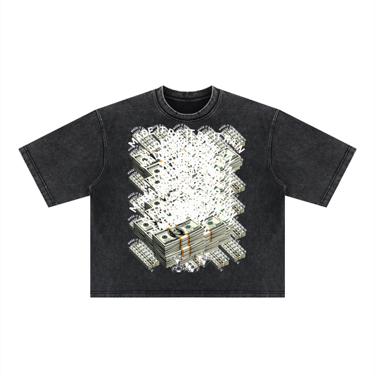Made it rain, DupI Unisex Heavyweight Mineral Wash Boxy T-Shirt