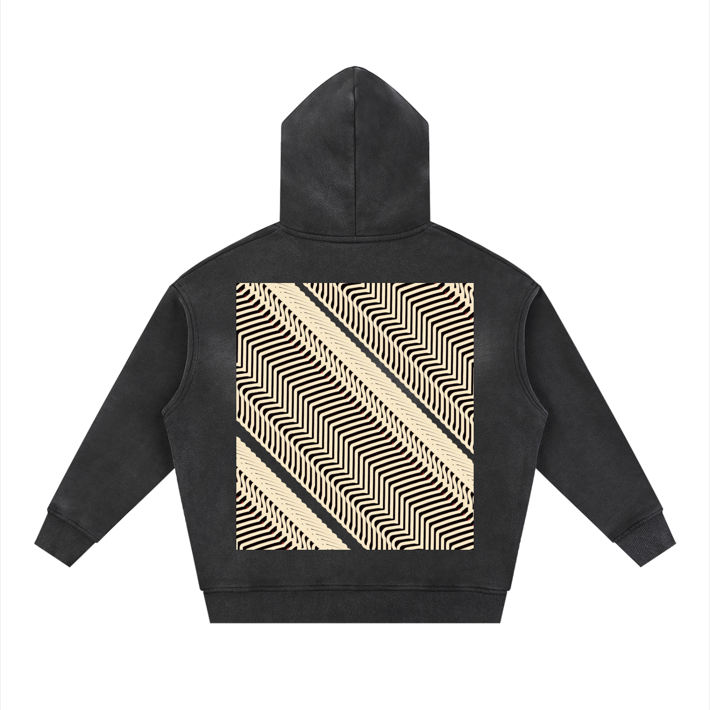 DaackPalace BloodFire DupI, Sunfade Two-way Zipper Boxy Fleece Hoodie