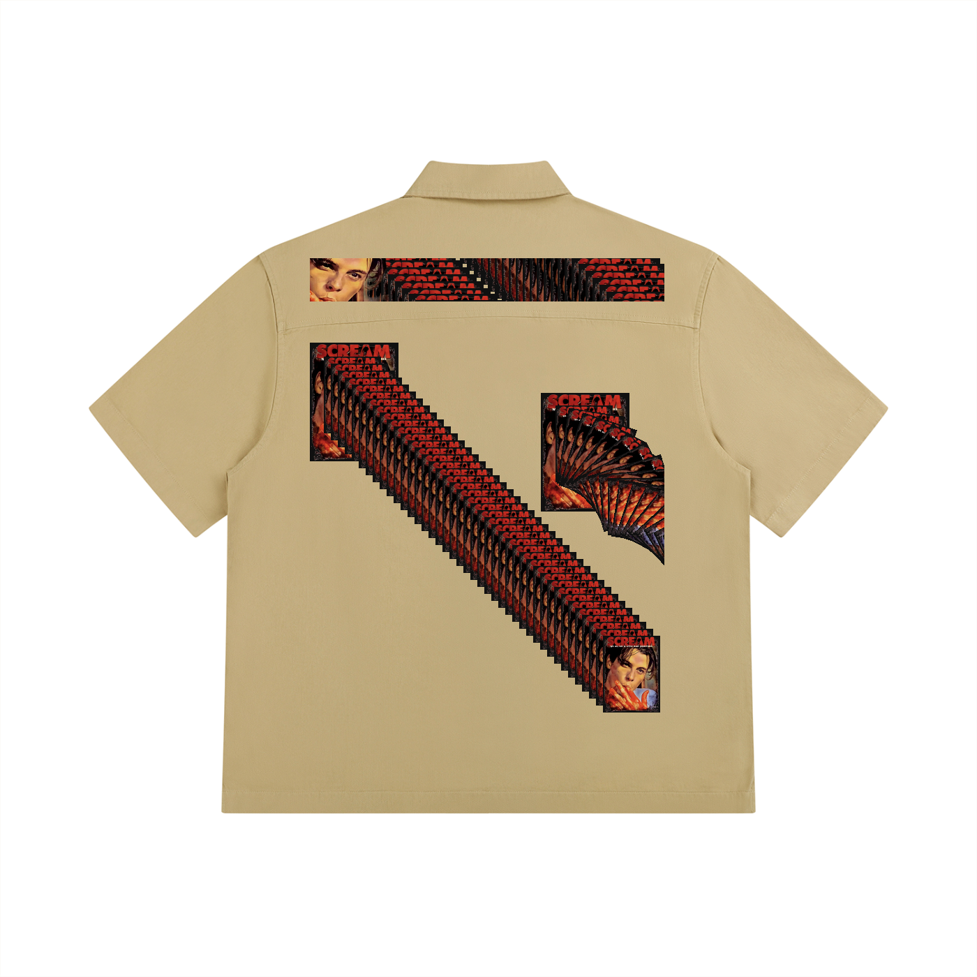 SCREAM Unisex Boxy Patch Pocket Short Sleeve Shirt