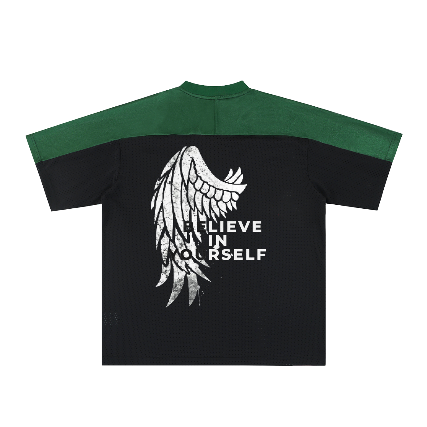 BeLiveInYourself, Oversized Mesh V-Neck Soccer Jersey