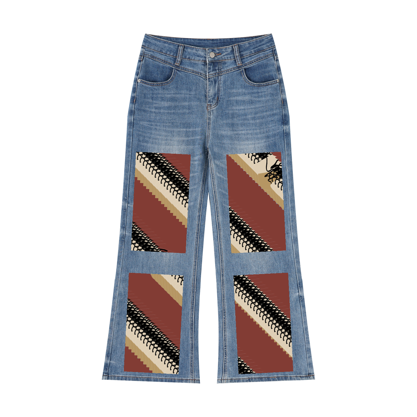 DupL, Women’s Vintage Wash Wide Leg Jeans