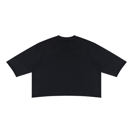 Monalolly 2EffAALs t-shirt, Unisex Mineral Wash Raw Hem Boxy T-Shirt