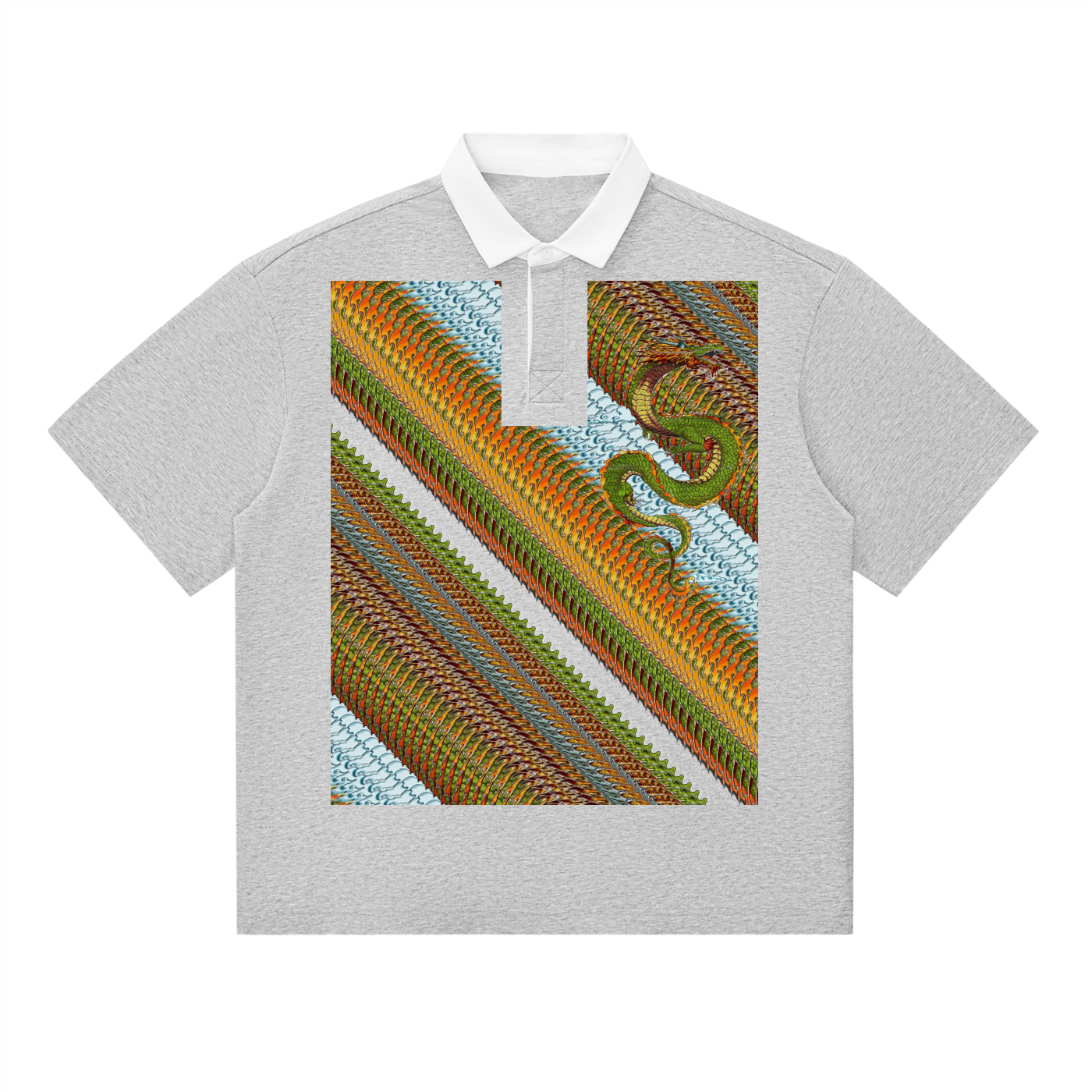 Dup1Dragon2-1, Essential Contrast Polo Shirt