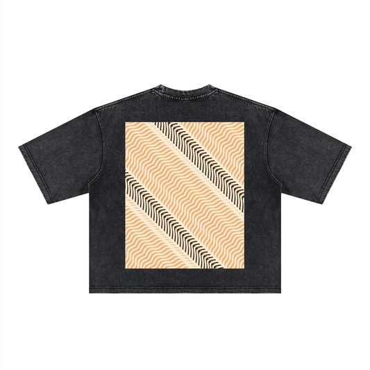 Sugar Pink Wt Magnolia Cr Plant, Unisex Heavyweight Mineral Wash Boxy T-Shirt
