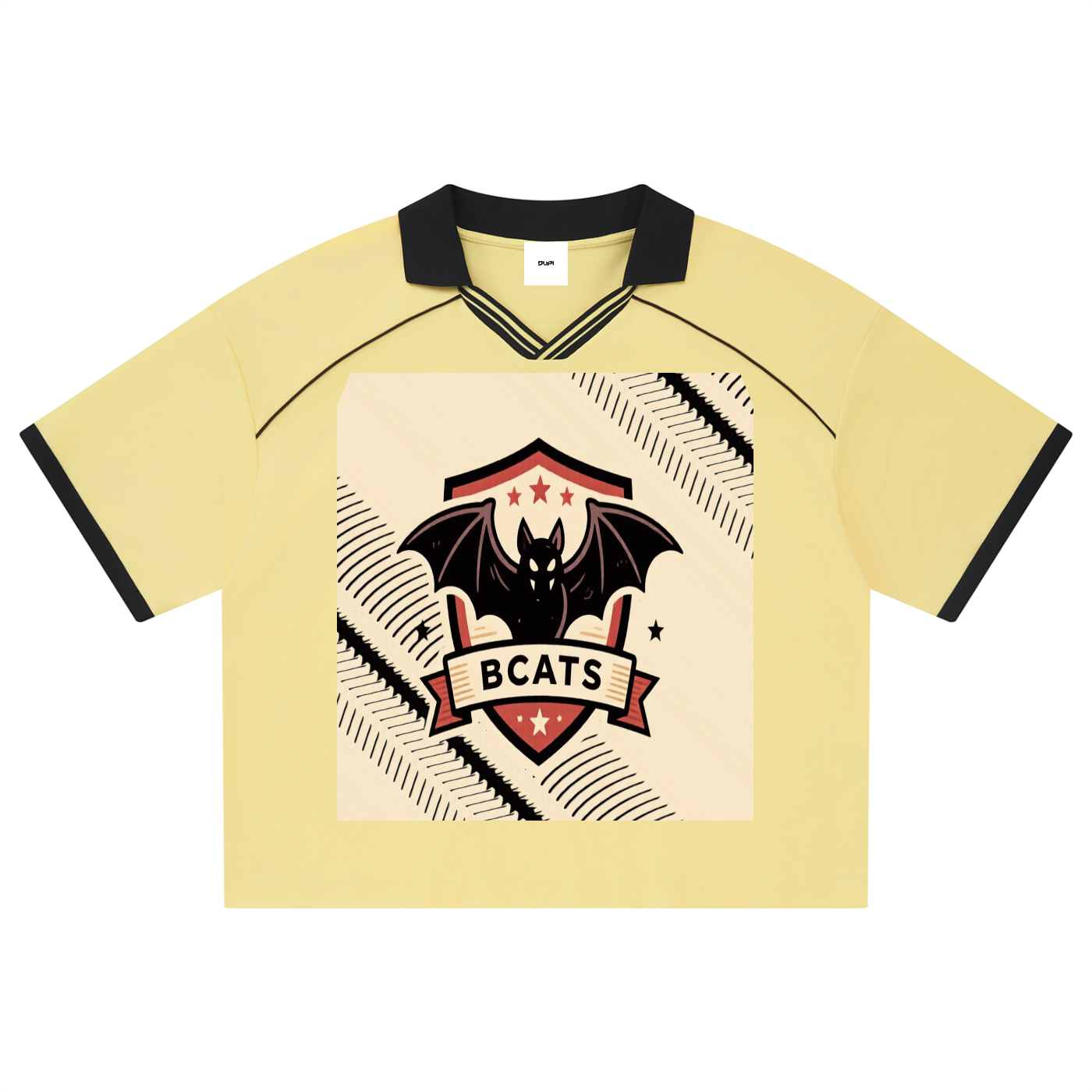 Bcats Sports DupI, Unisex Collared Piping Boxy Soccer Jersey