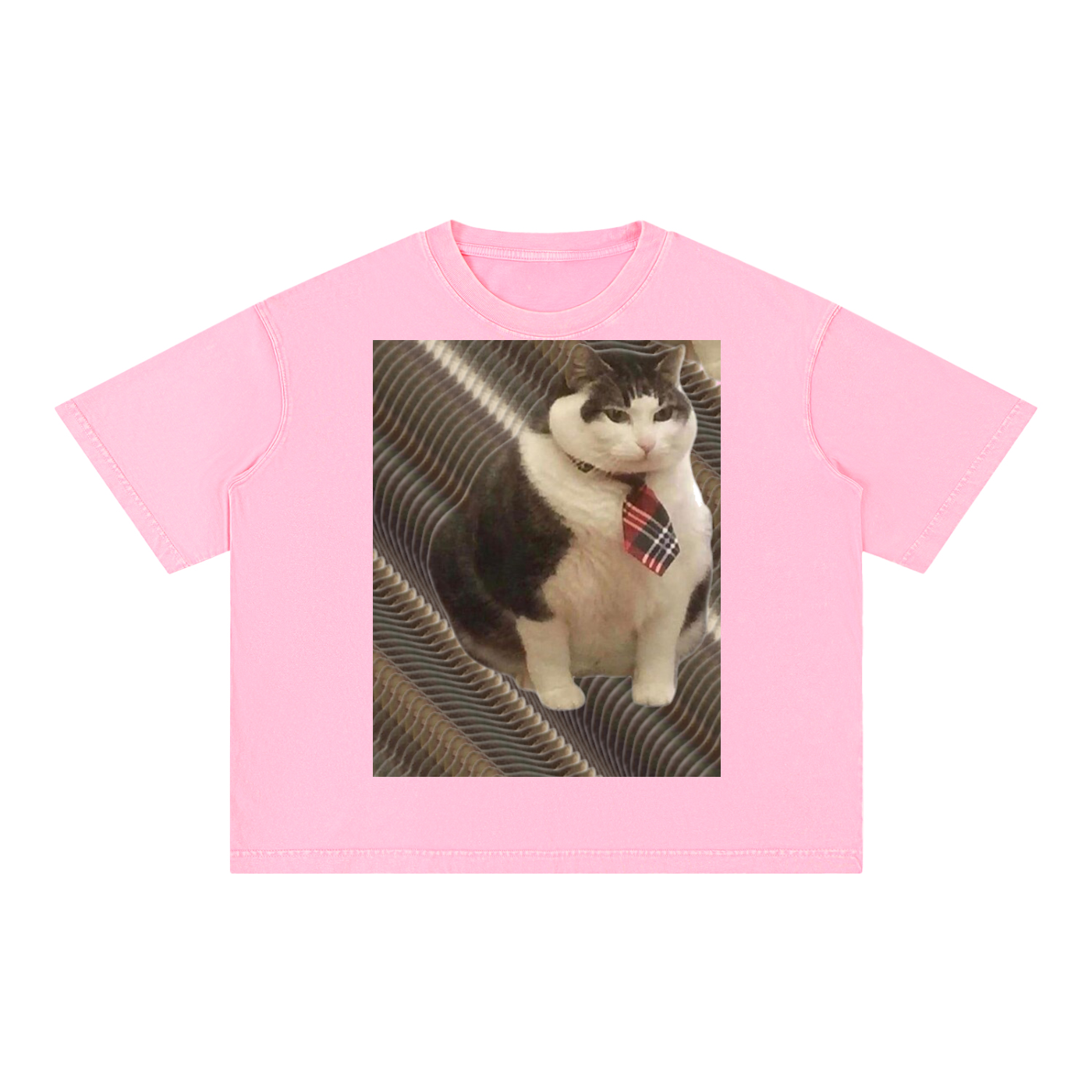 FtCat DupI, Mineral Wash Boxy Cotton T-Shirt