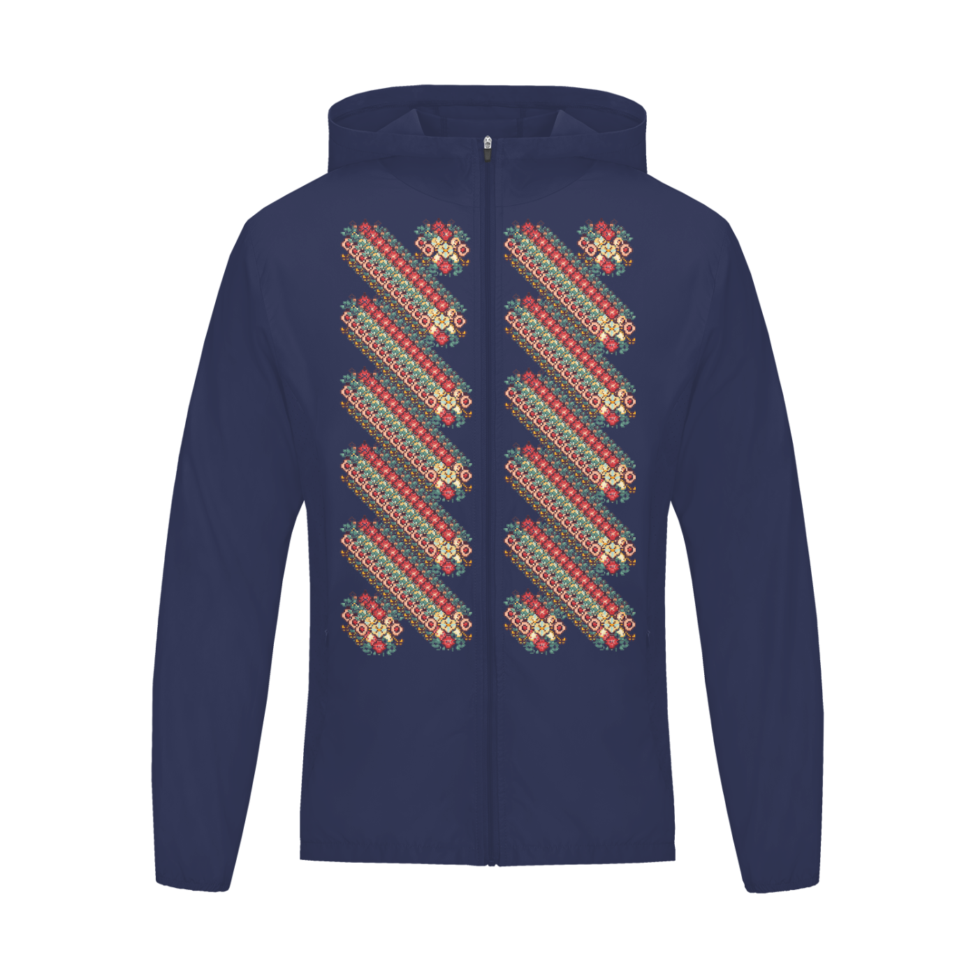 Pattern Soft Hooded Sports Jacket