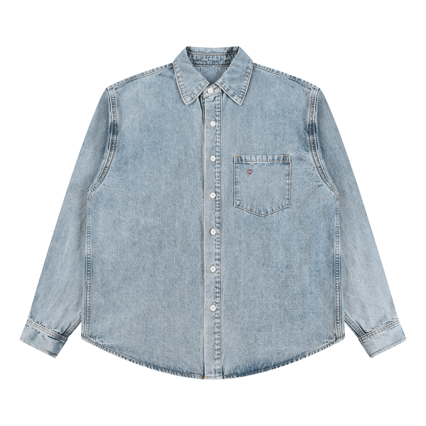 Unisex Vintage Wash Denim Shirt