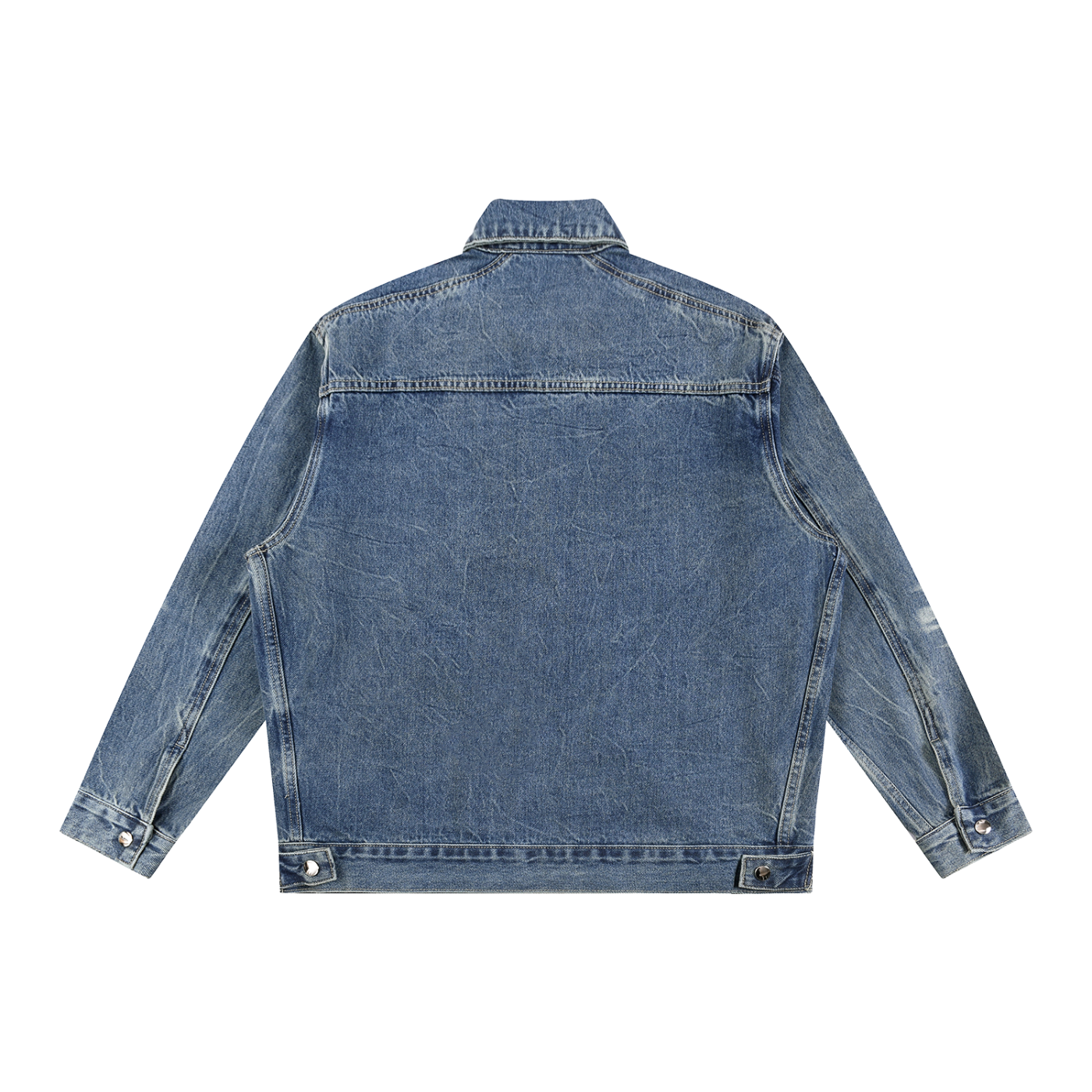 ONLYLIVEONCEYCC Vintage Wash Zip Up Denim Jacket
