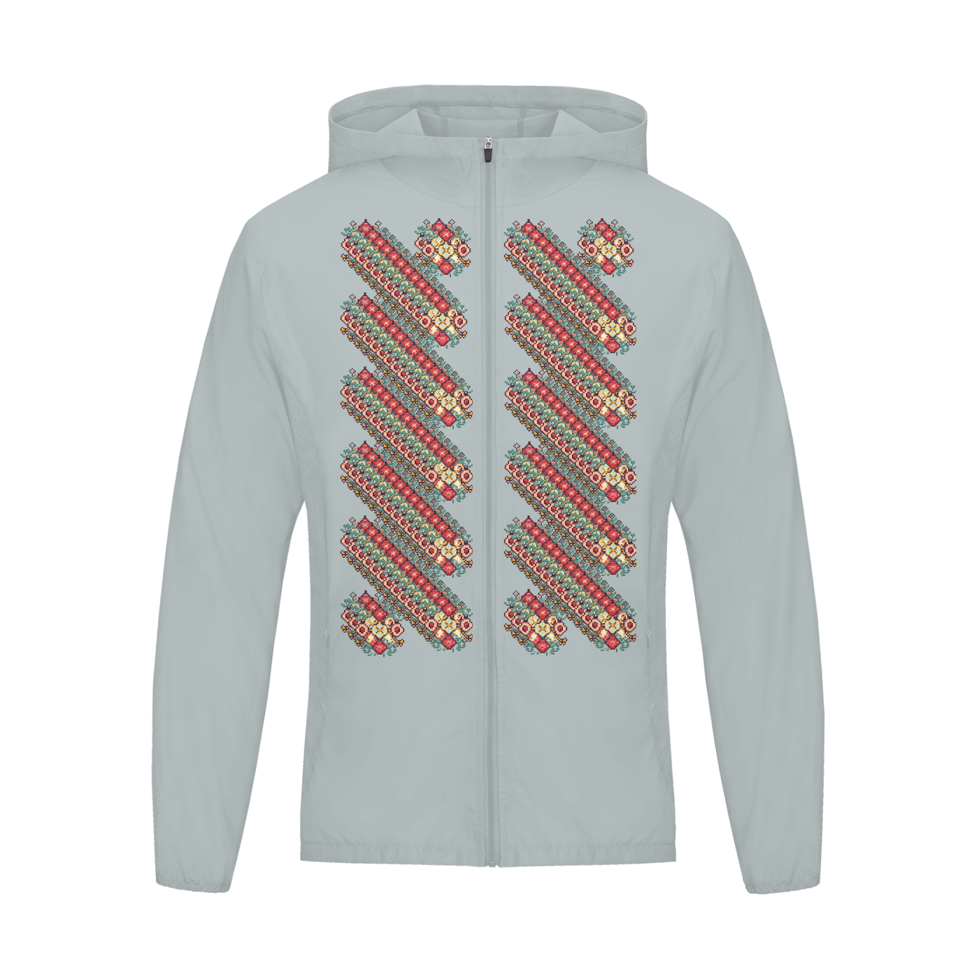 Pattern Soft Hooded Sports Jacket
