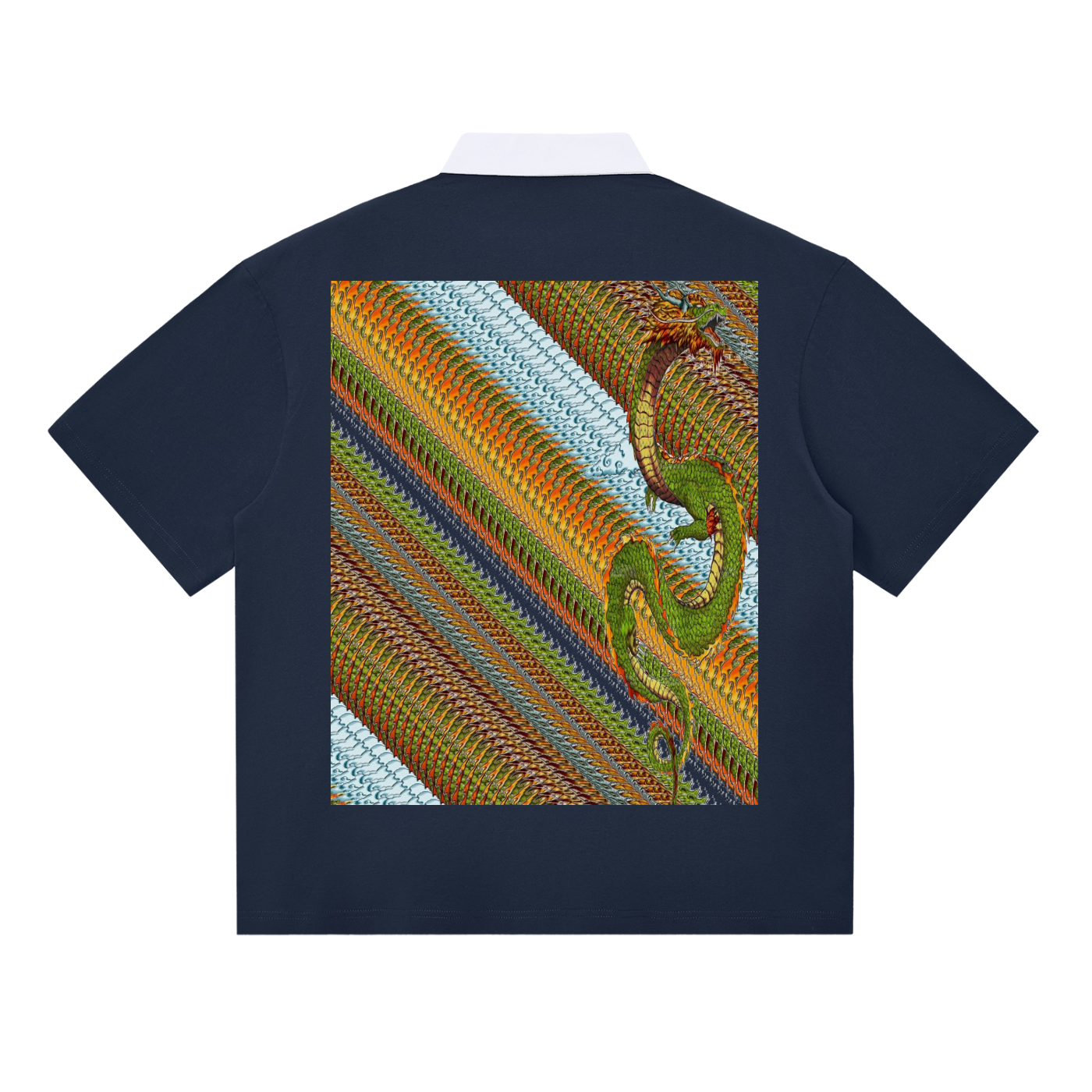 Dup1Dragon 2-2, Essential Contrast Polo Shirt