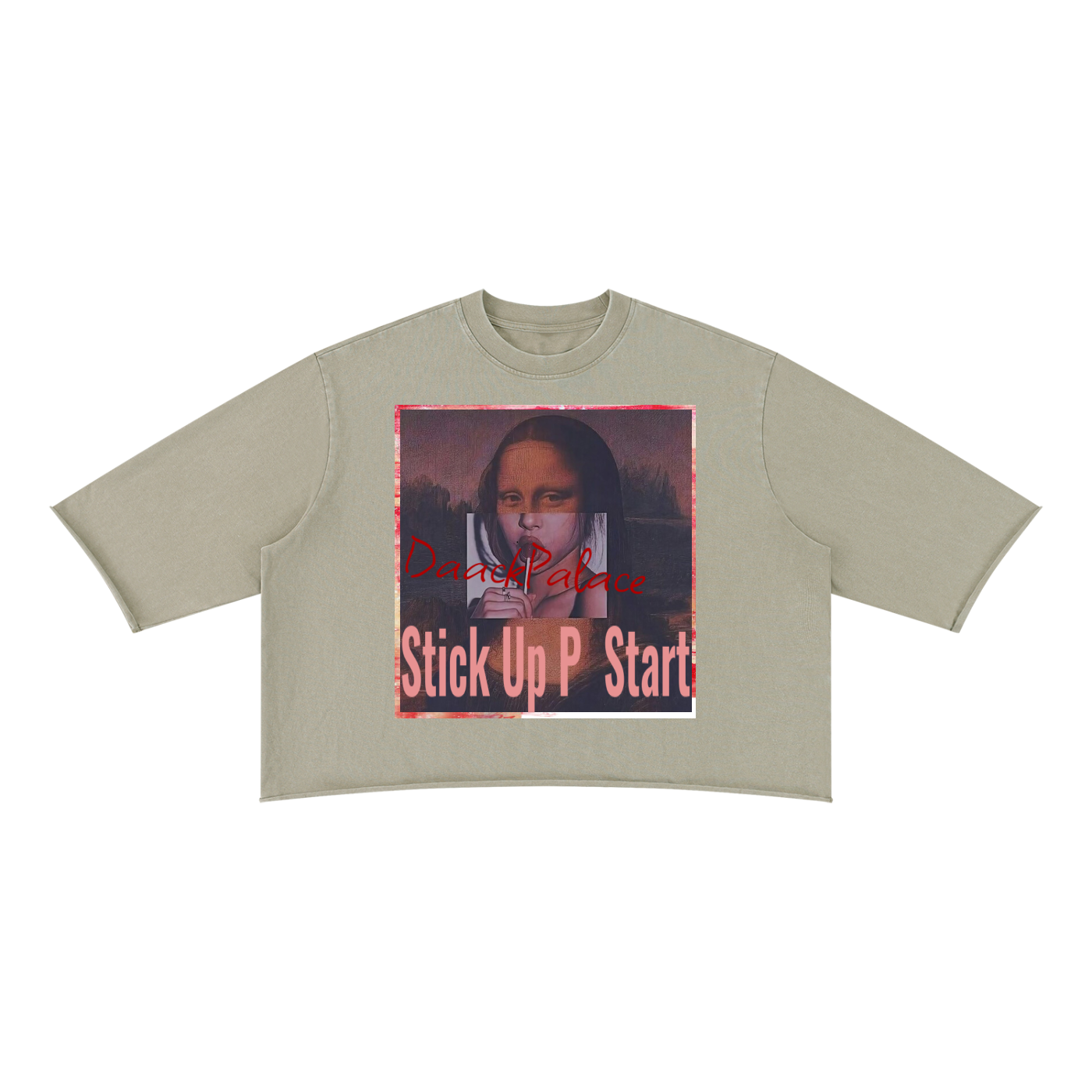 Stick Up P Start, Unisex Mineral Wash Raw Hem Boxy T-Shirt