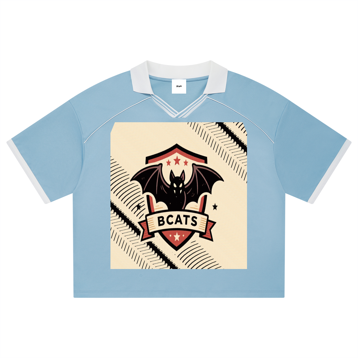 Bcats Sports DupI, Unisex Collared Piping Boxy Soccer Jersey