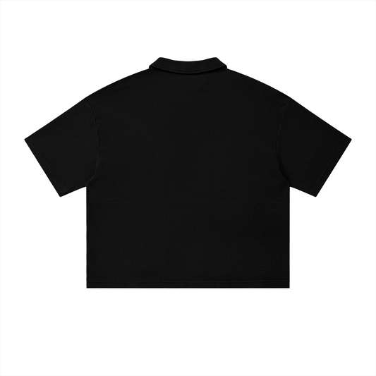 Surf Unisex Vintage Wash Waffle Boxy Polo Shirt