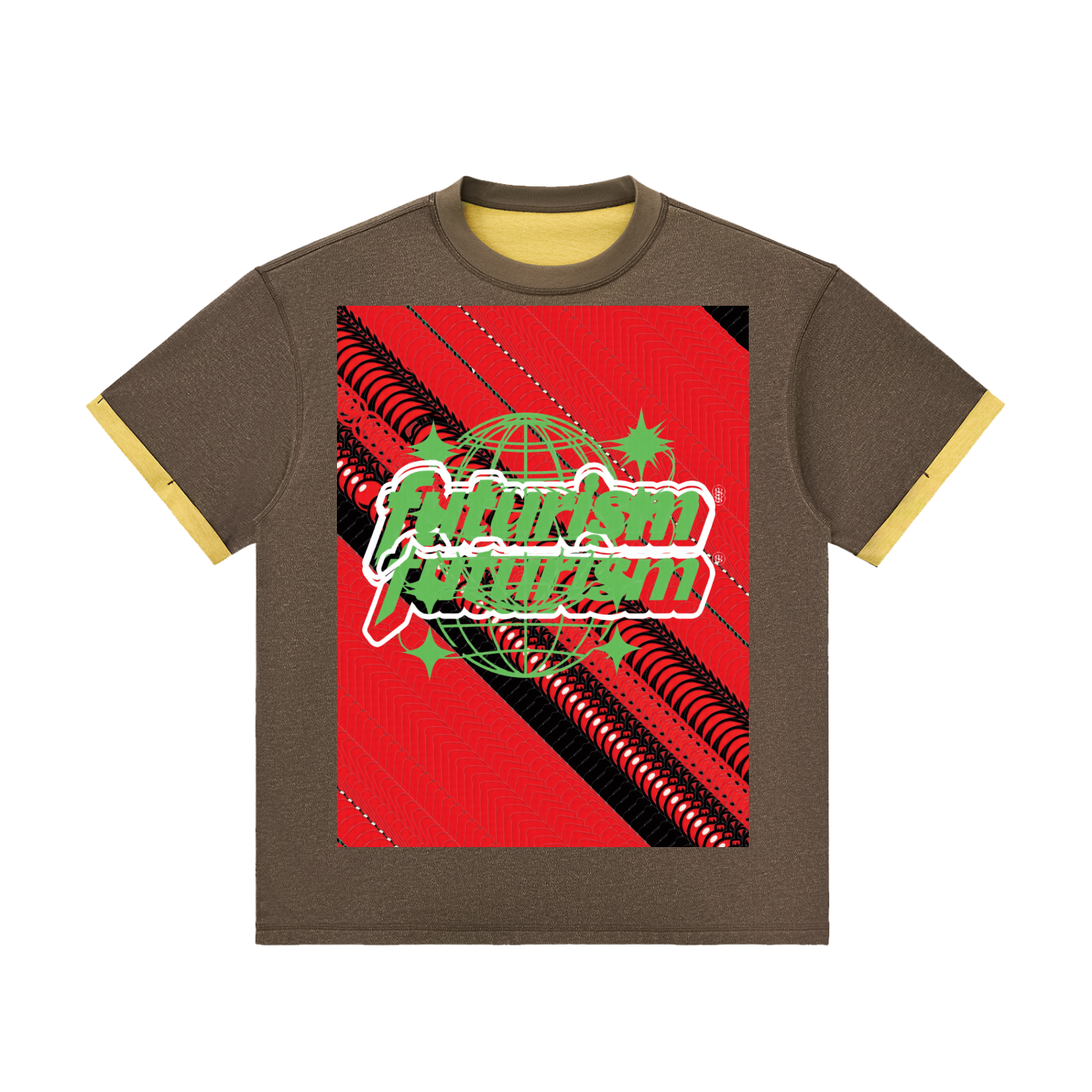 Future is in Dupl, Contrast Cuff Cuffed T-Shirt