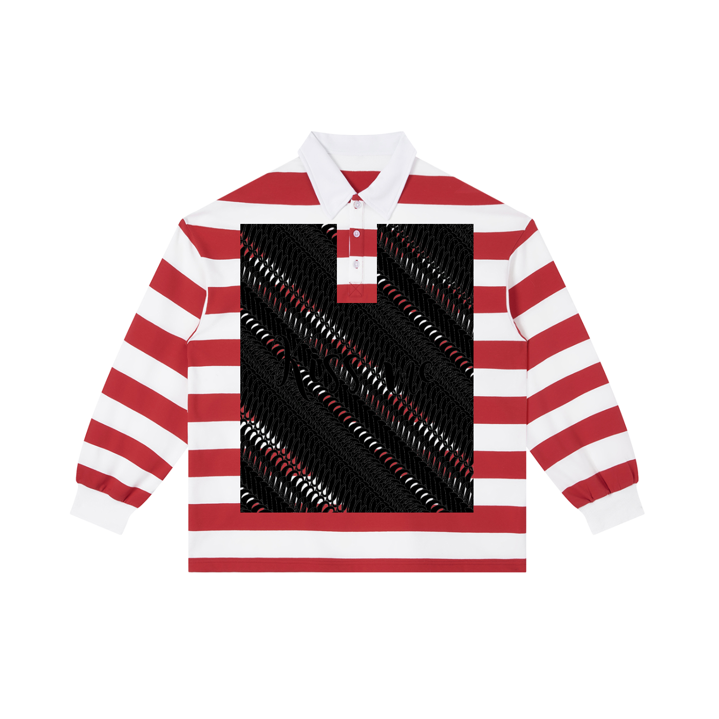 KisMe DupI,Color Block Stripe Polo Shirt