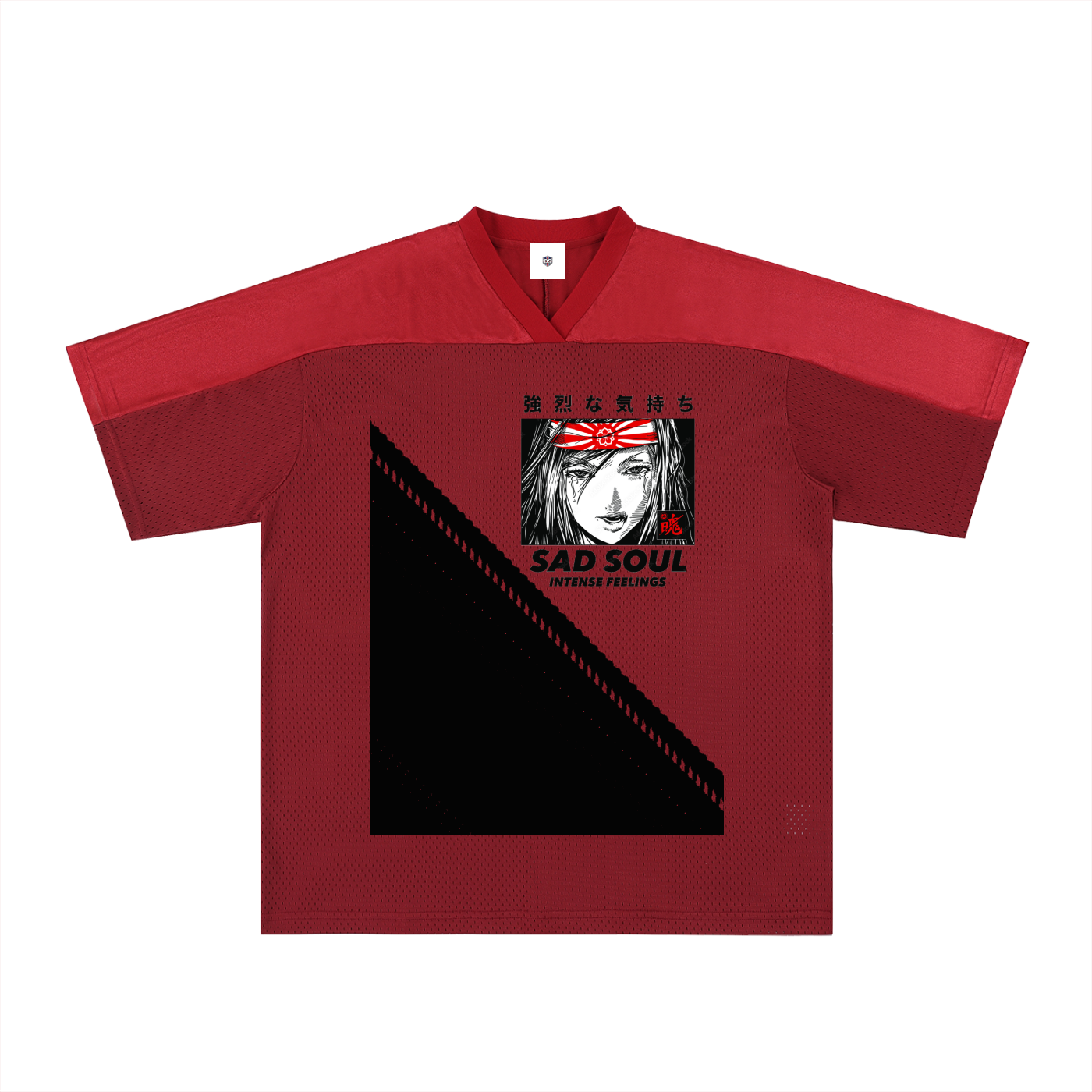 BeLiveInYourself, Oversized Mesh V-Neck Soccer Jersey