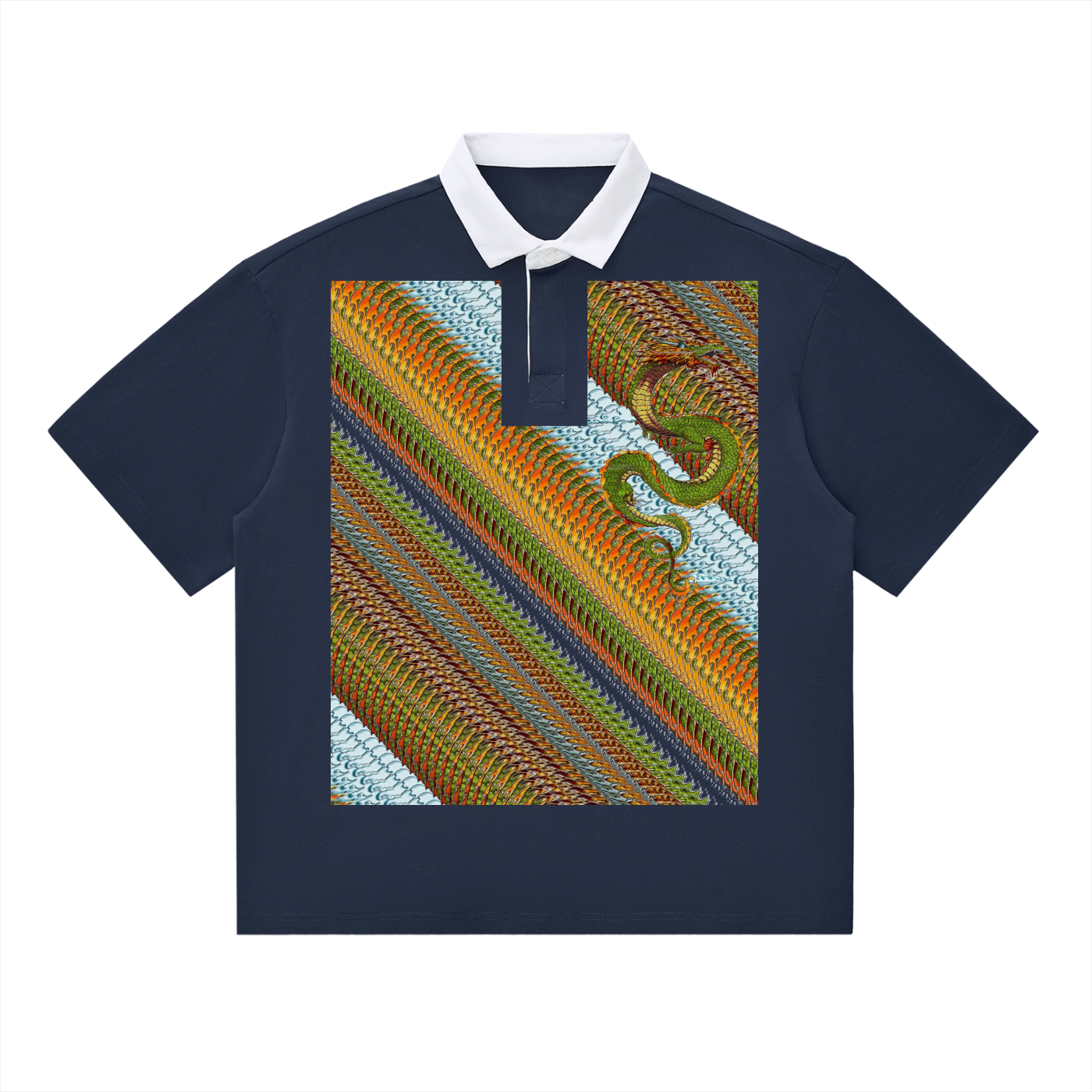 Dup1Dragon 2-2, Essential Contrast Polo Shirt