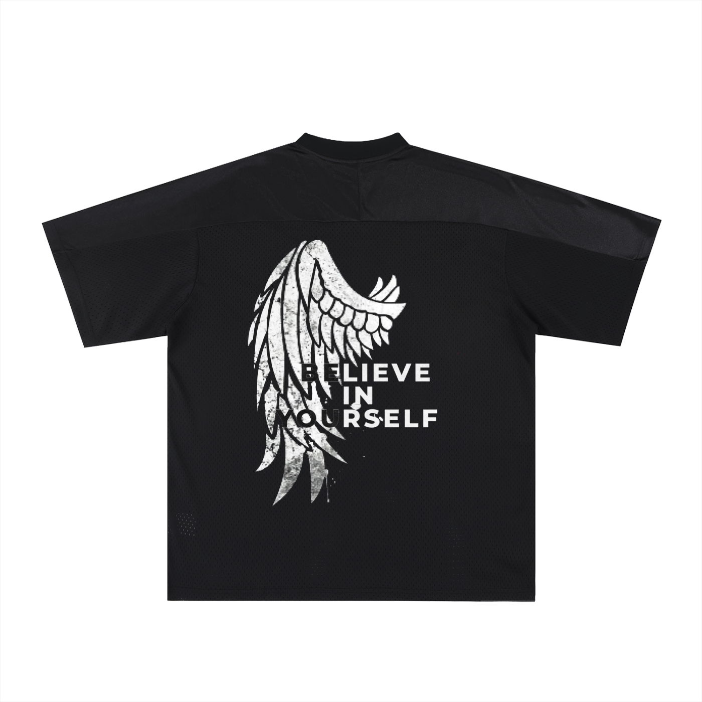 BeLiveInYourself, Oversized Mesh V-Neck Soccer Jersey