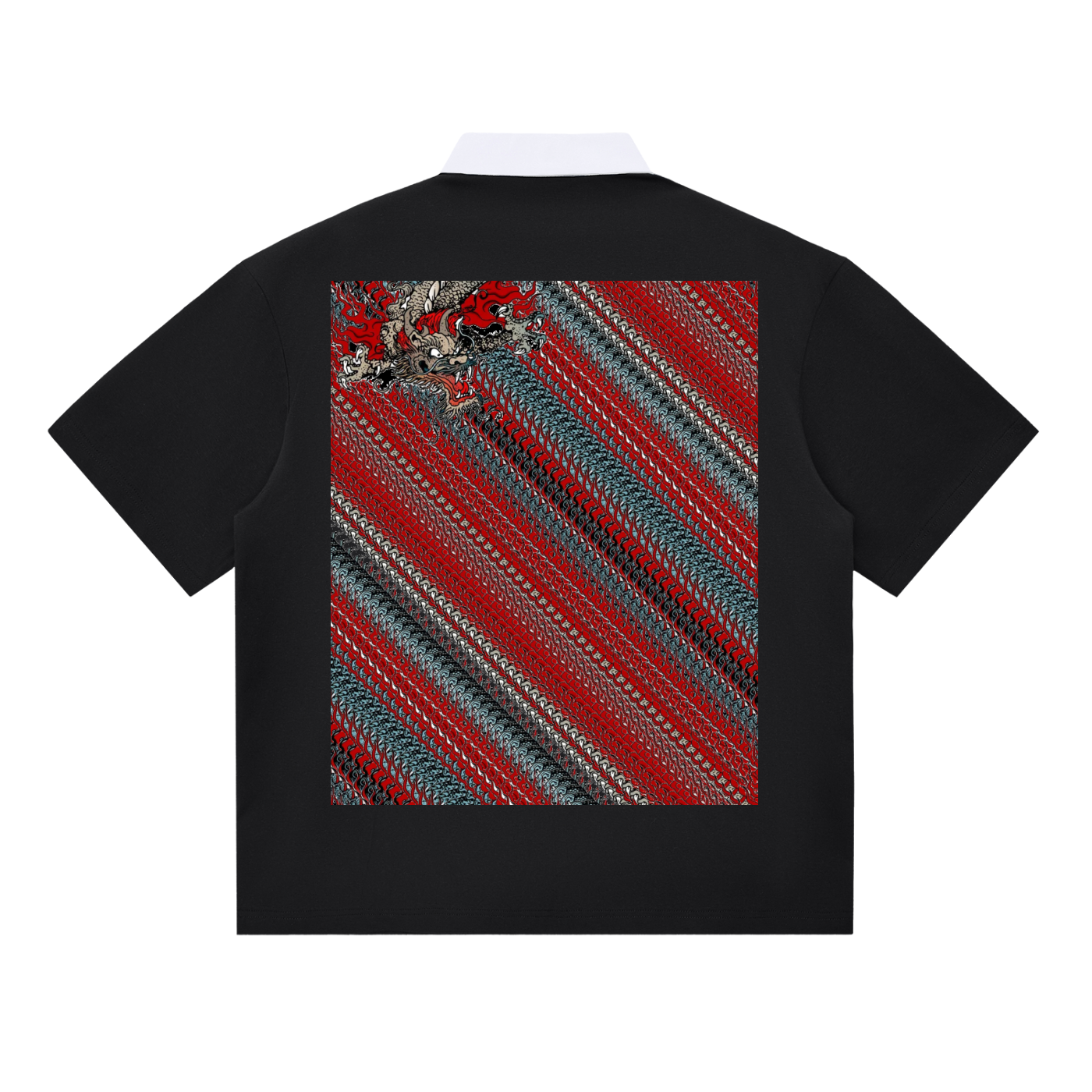 Dup1Dragon  1-2, Essential Contrast Polo Shirt