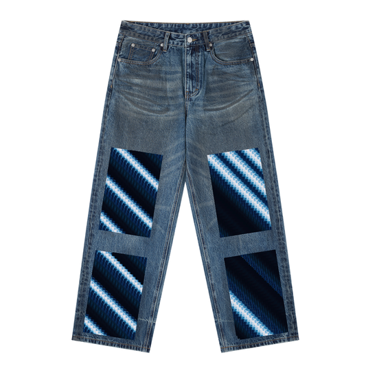 DupI Vintage Wash Baggy Denim Jeans