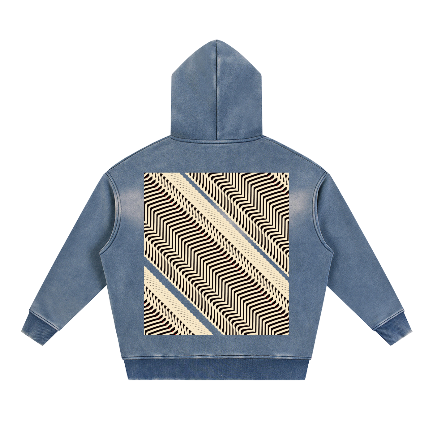 DaackPalace BloodFire DupI, Sunfade Two-way Zipper Boxy Fleece Hoodie