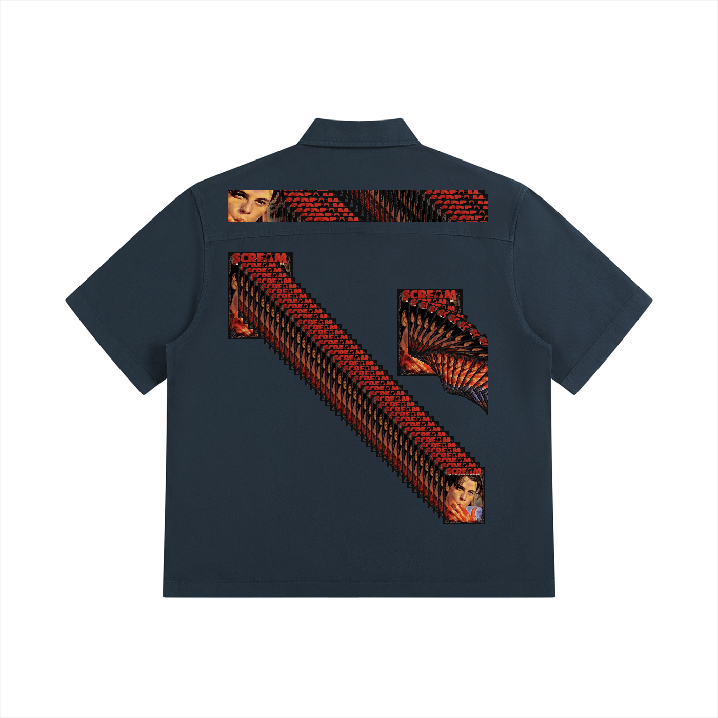 SCREAM Unisex Boxy Patch Pocket Short Sleeve Shirt