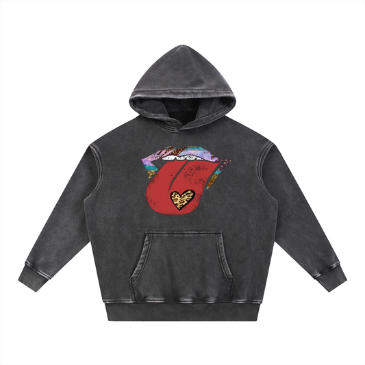 LVETNG, Snow Wash Fleece Oversize Hoodie