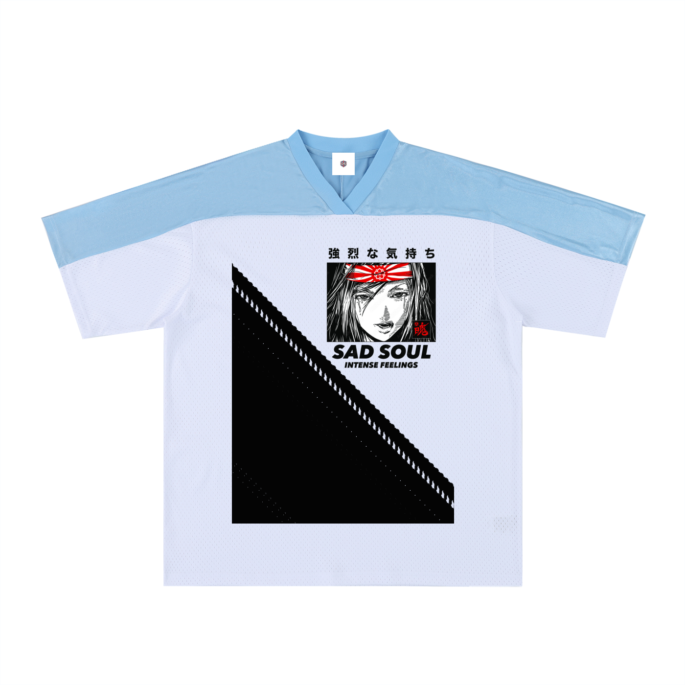 BeLiveInYourself, Oversized Mesh V-Neck Soccer Jersey