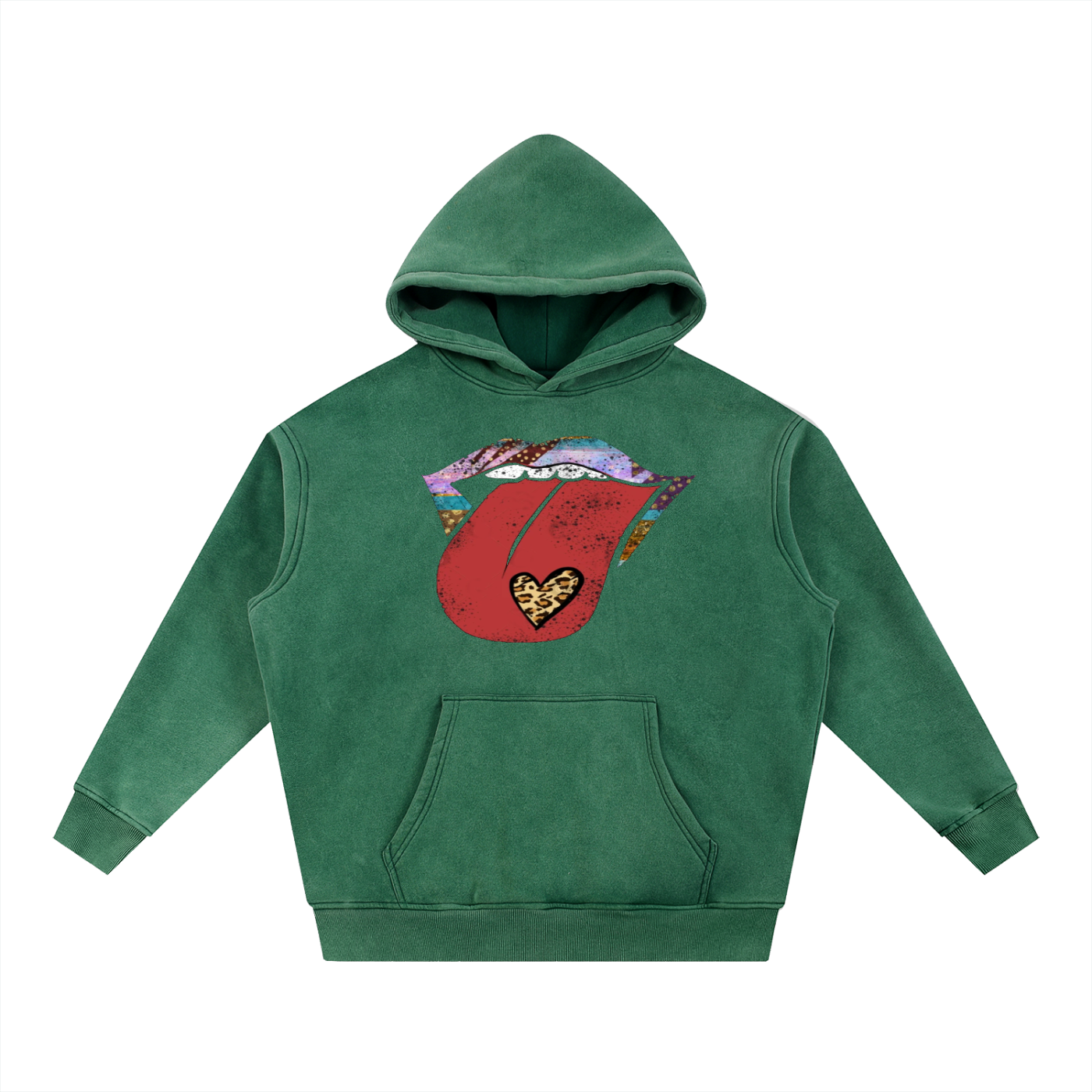 LVETNG, Snow Wash Fleece Oversize Hoodie