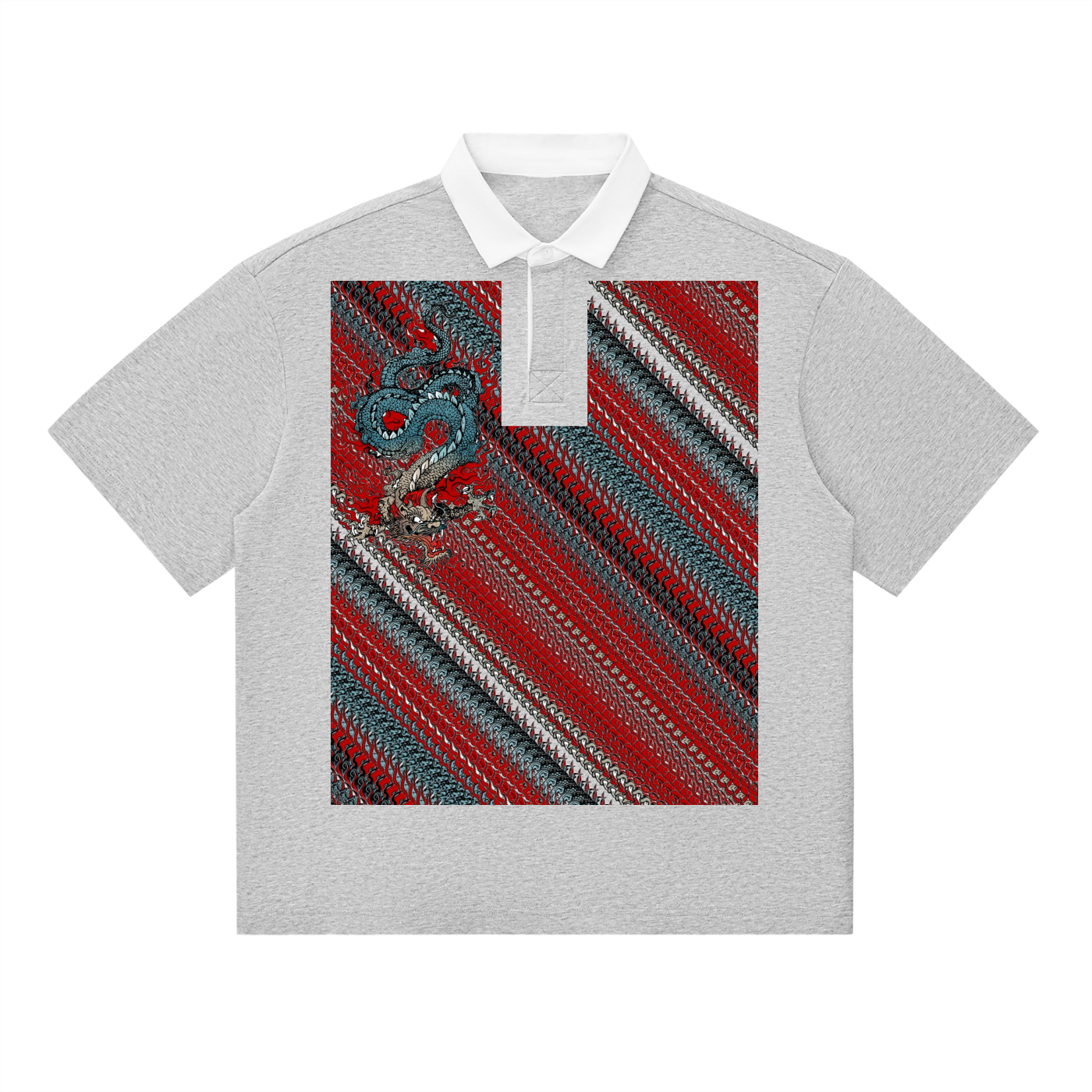 Dup1Dragon 1-1, Essential Contrast Polo Shirt
