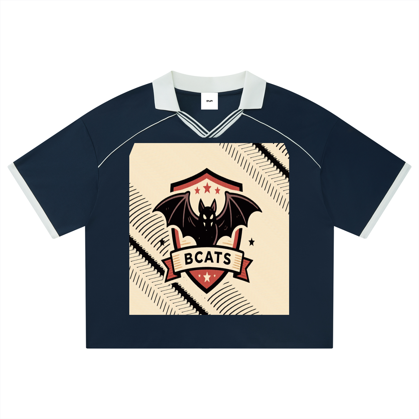 Bcats Sports DupI, Unisex Collared Piping Boxy Soccer Jersey