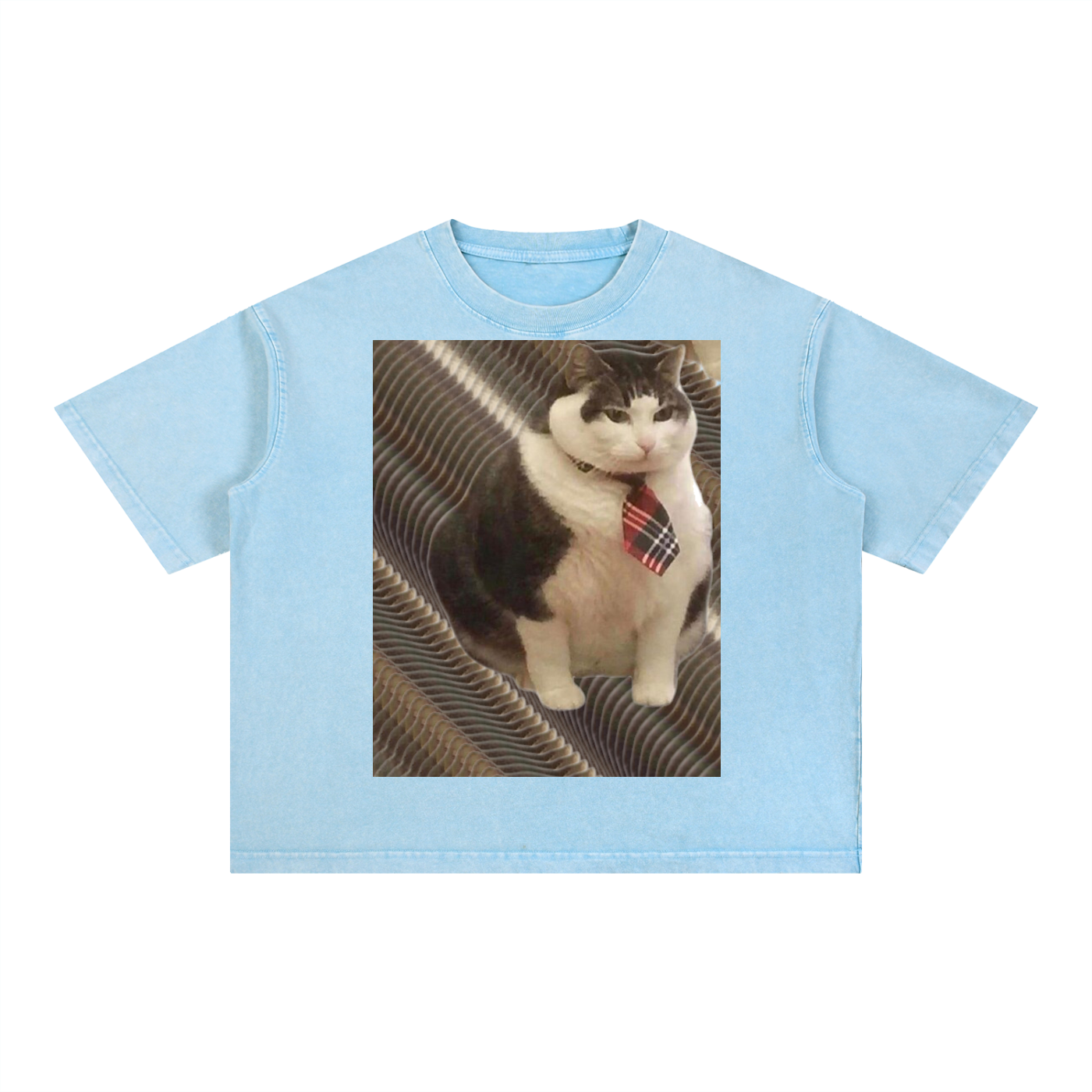 FtCat DupI, Mineral Wash Boxy Cotton T-Shirt
