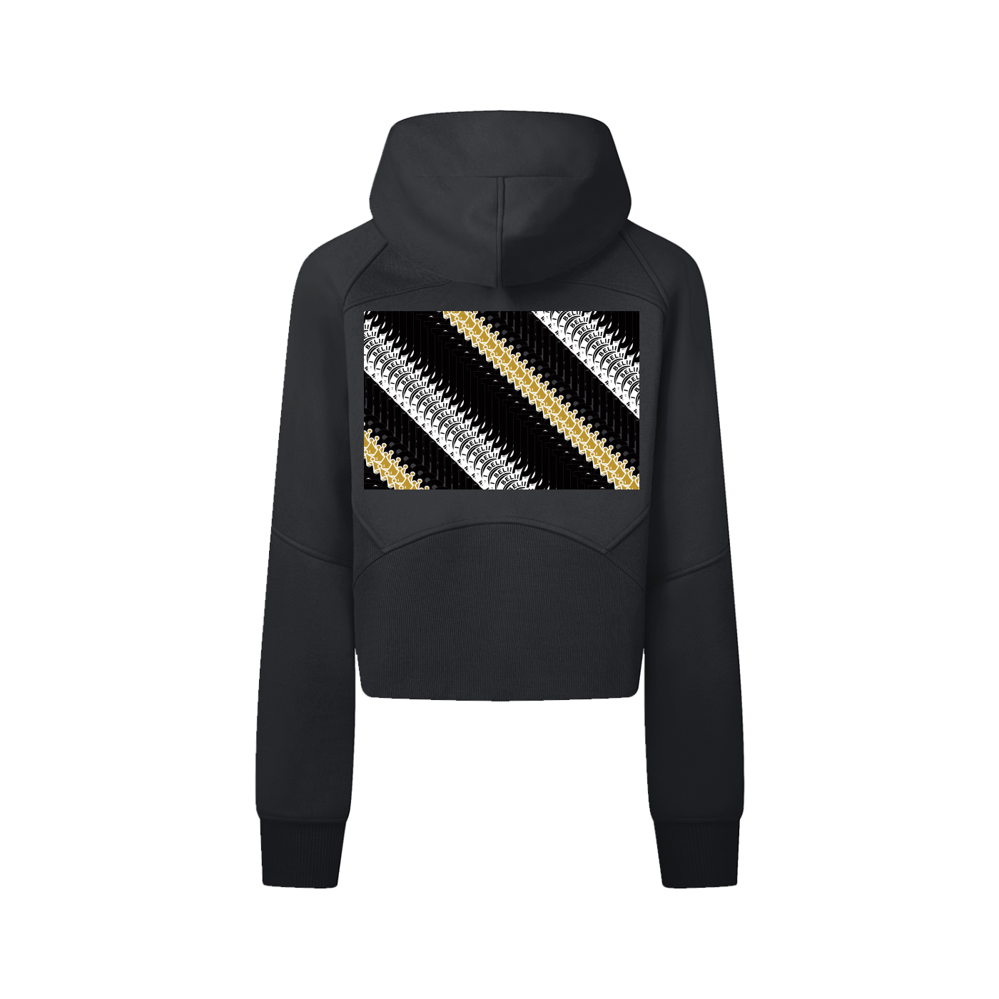 Js DupI, Cropped Zip-Through Hoodie