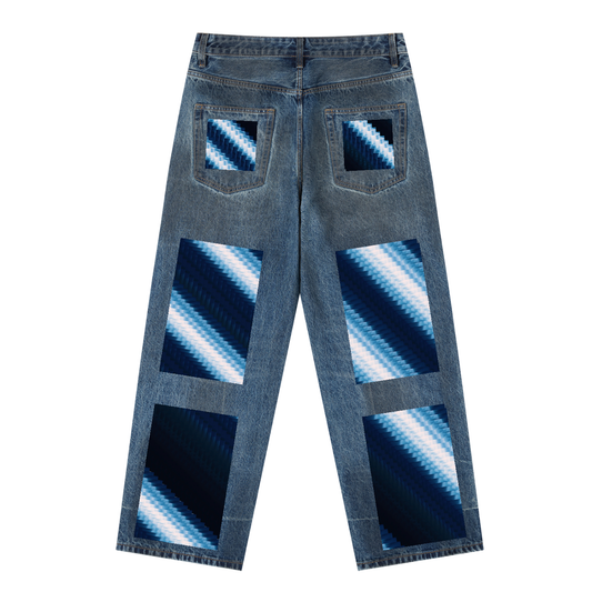 DupI Vintage Wash Baggy Denim Jeans