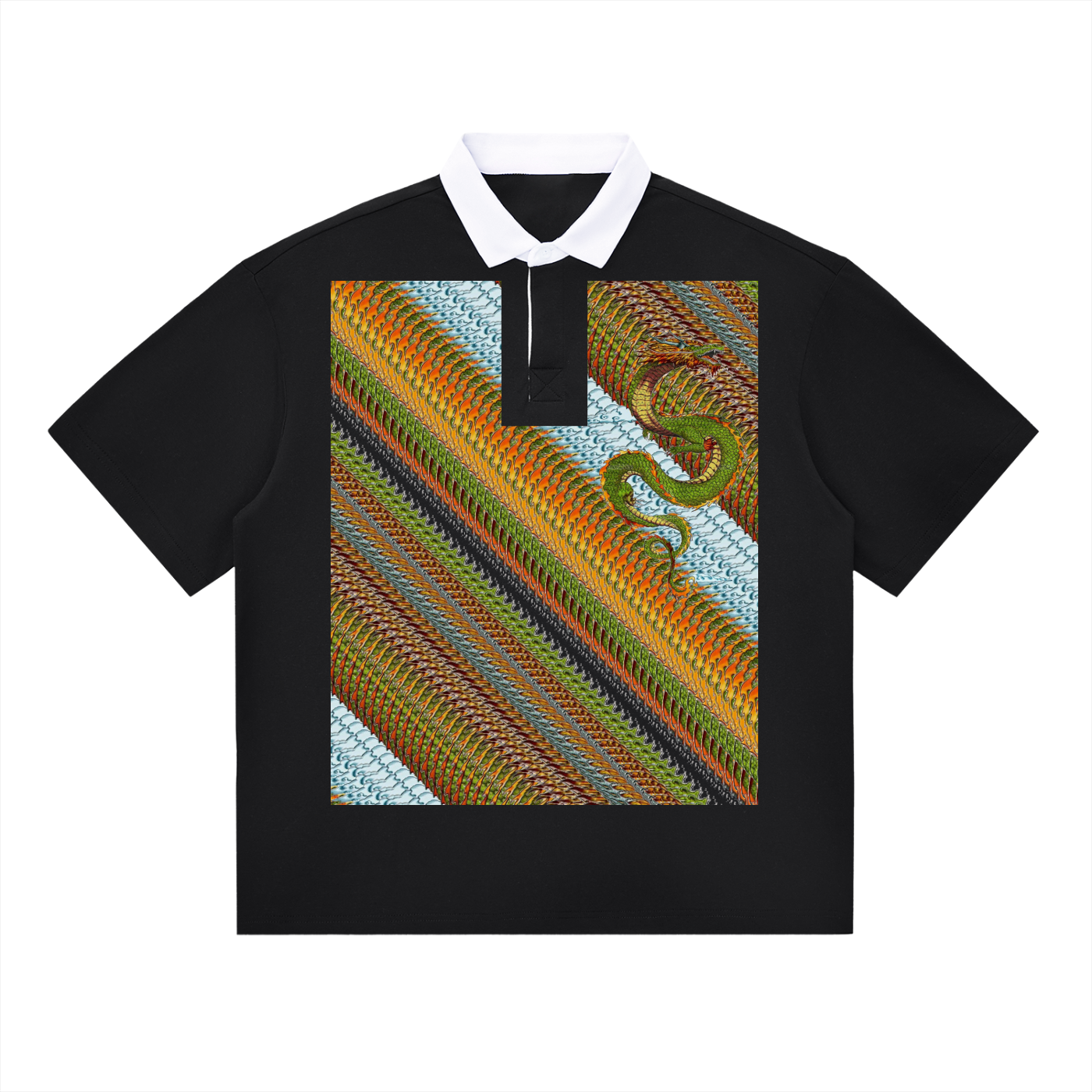 Dup1Dragon 2-2, Essential Contrast Polo Shirt