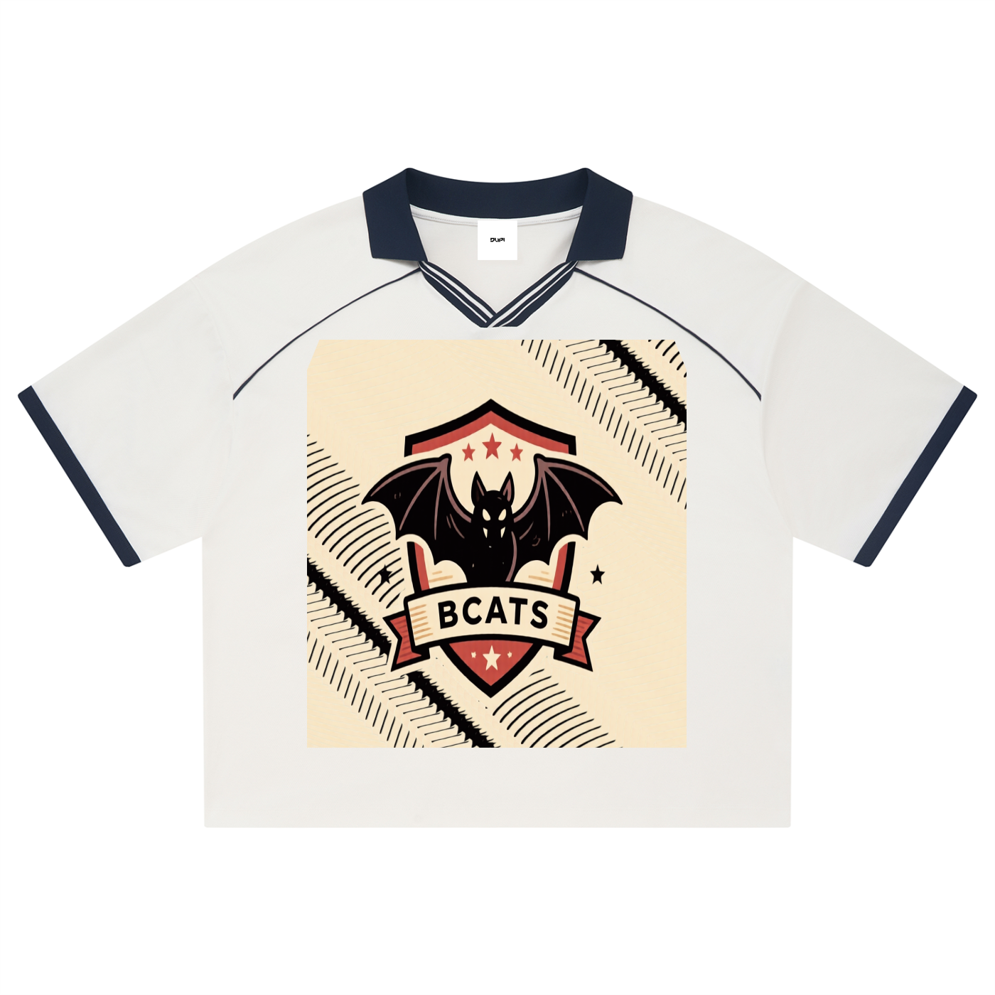 Bcats Sports DupI, Unisex Collared Piping Boxy Soccer Jersey