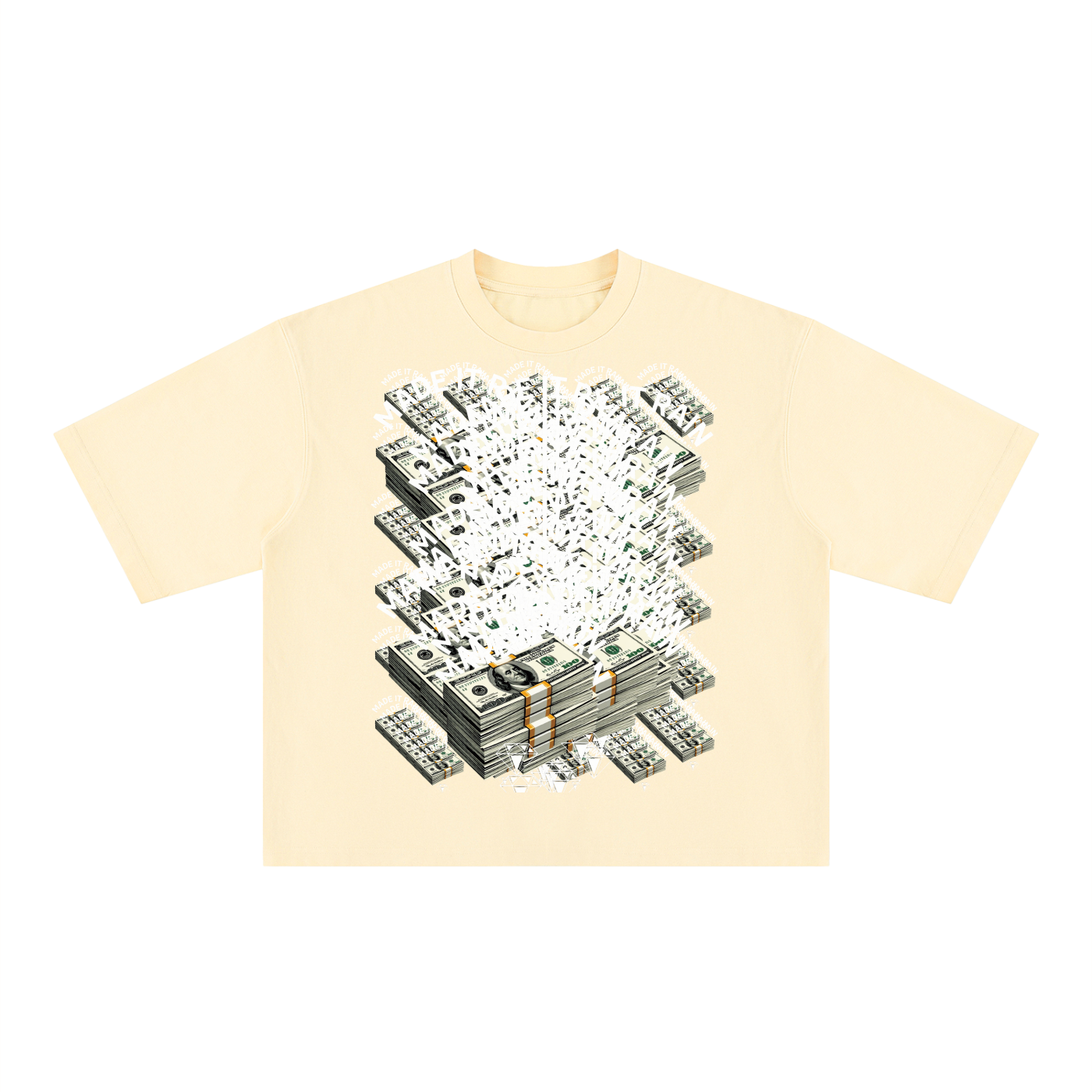 Made it rain, DupI Unisex Heavyweight Mineral Wash Boxy T-Shirt