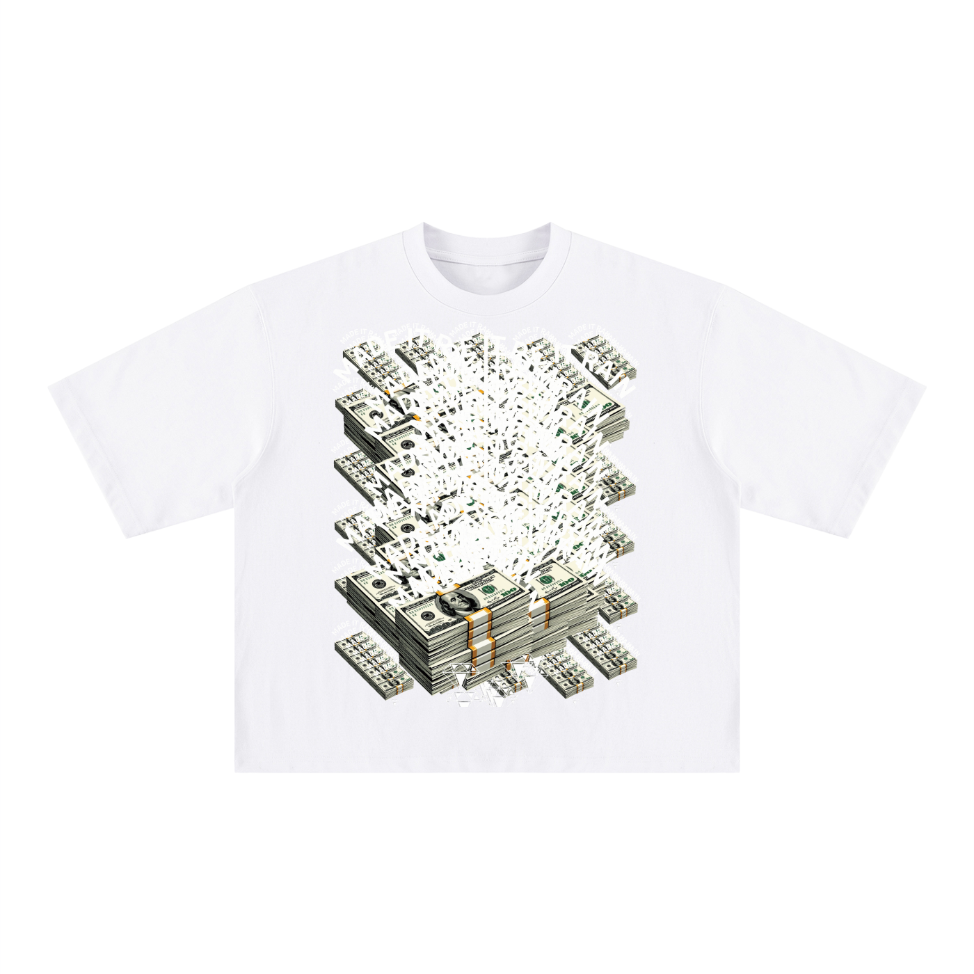 Made it rain, DupI Unisex Heavyweight Mineral Wash Boxy T-Shirt