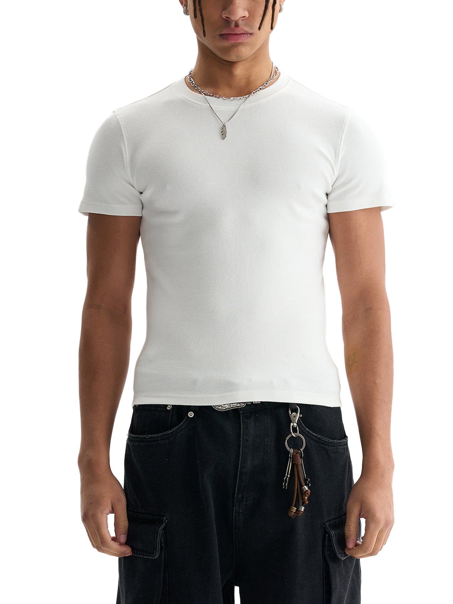 Rock More DaackPalace, Men's Bodycon Ribbed Crop Top