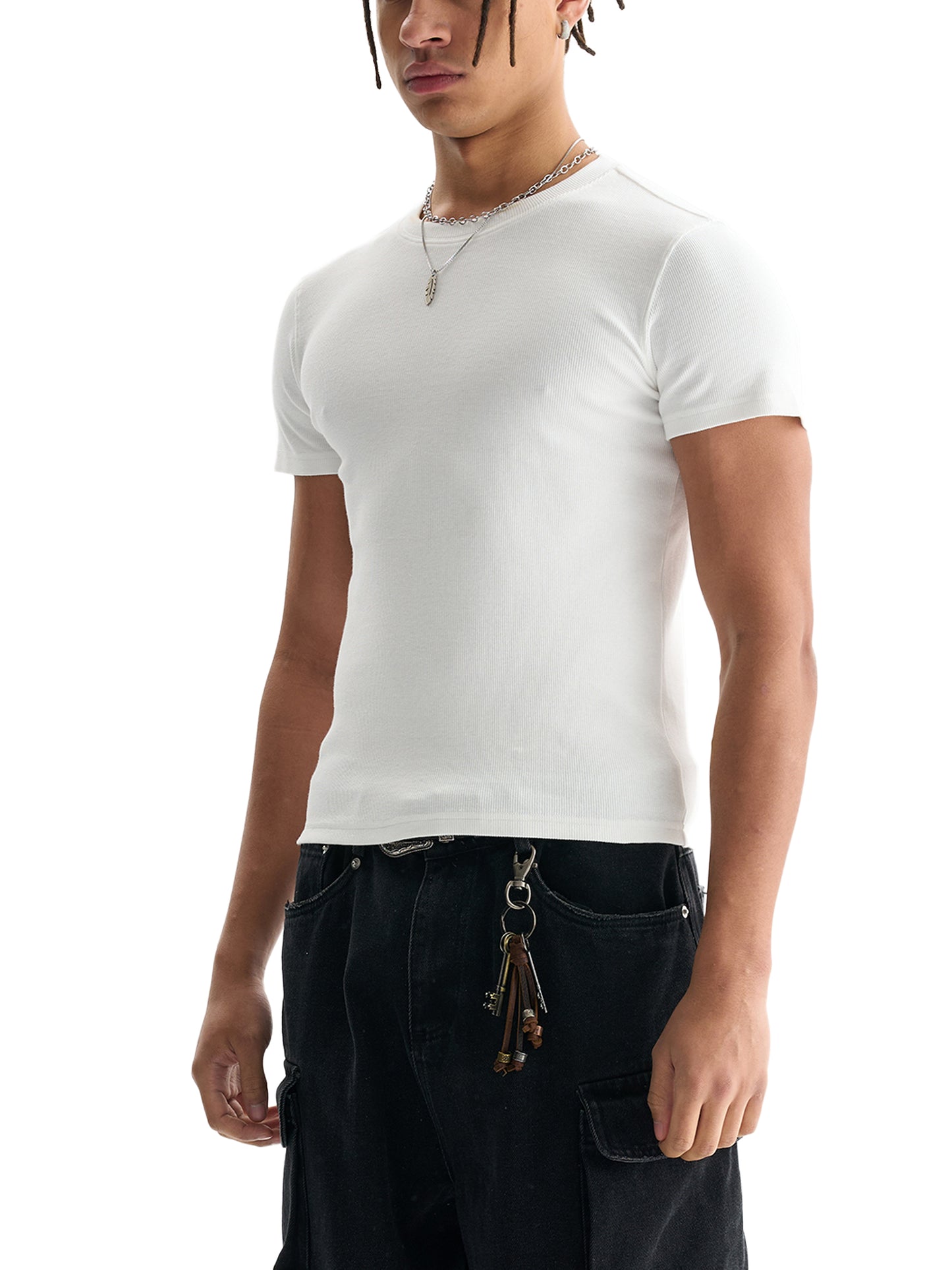 Rock More DaackPalace, Men's Bodycon Ribbed Crop Top