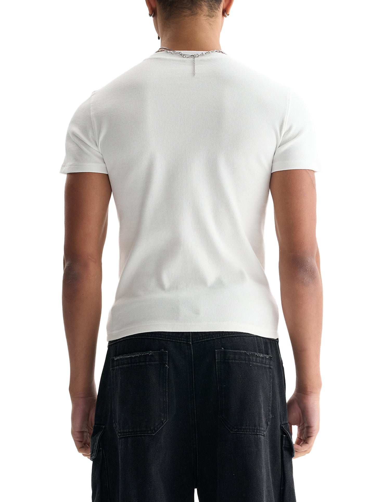 Rock More DaackPalace, Men's Bodycon Ribbed Crop Top